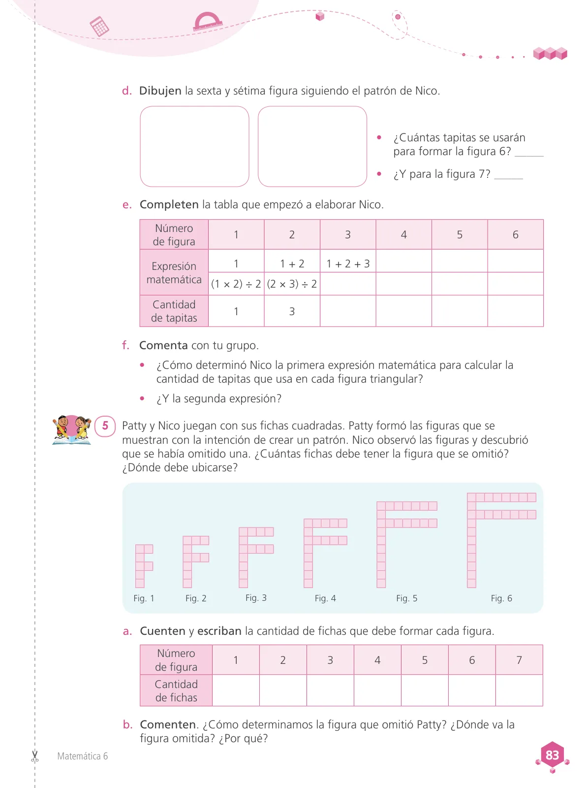 Miniatura página 85 de Matemática 6 : cuaderno de trabajo para sexto grado de Educación Primaria 2019 · 2019