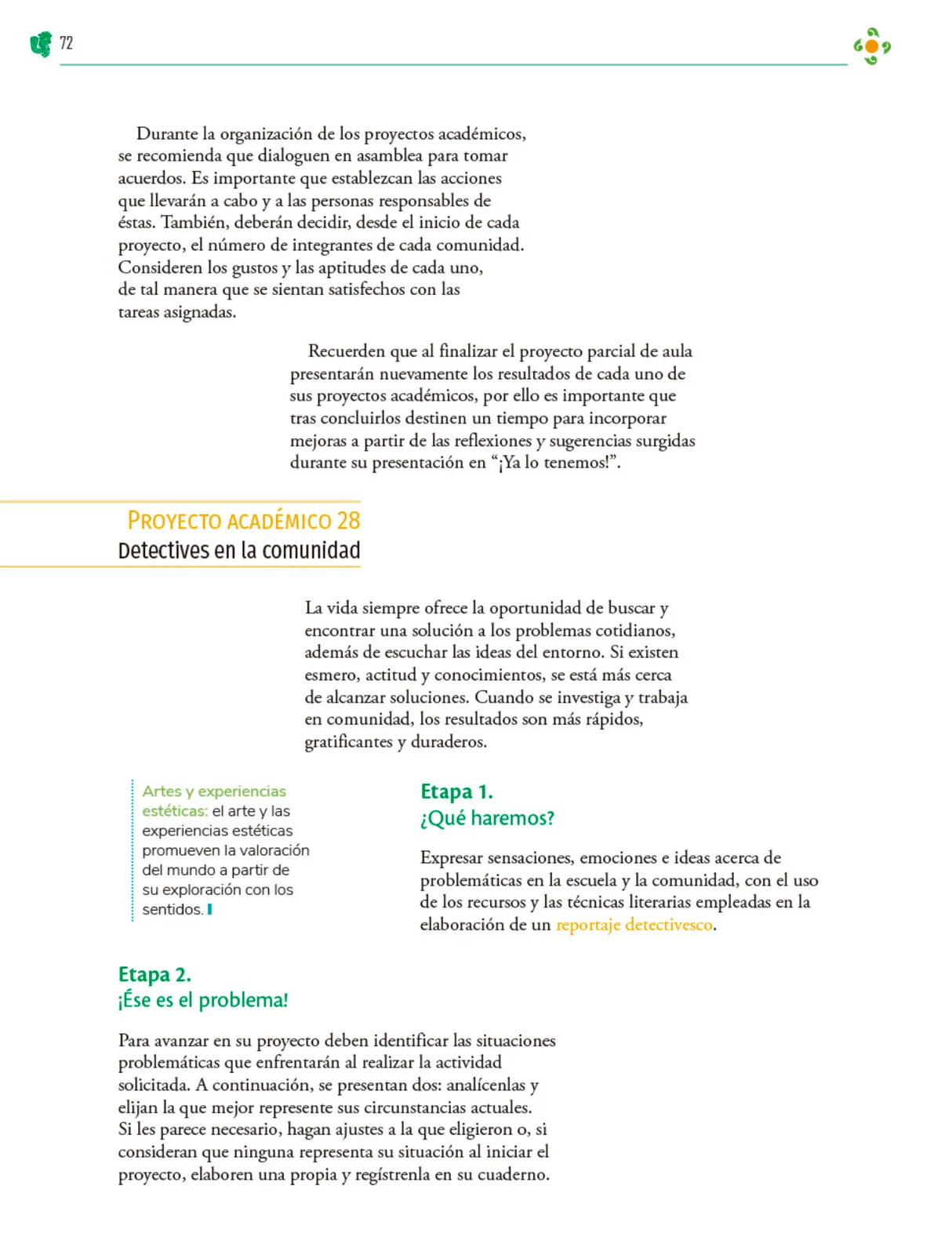 Página 73 de Colección Sk´asolil. Nuestro libro de Proyectos. Tomo II. Libro de Educación Telesecundaria Grado 2° Ciclo Escolar 2025 - 2026