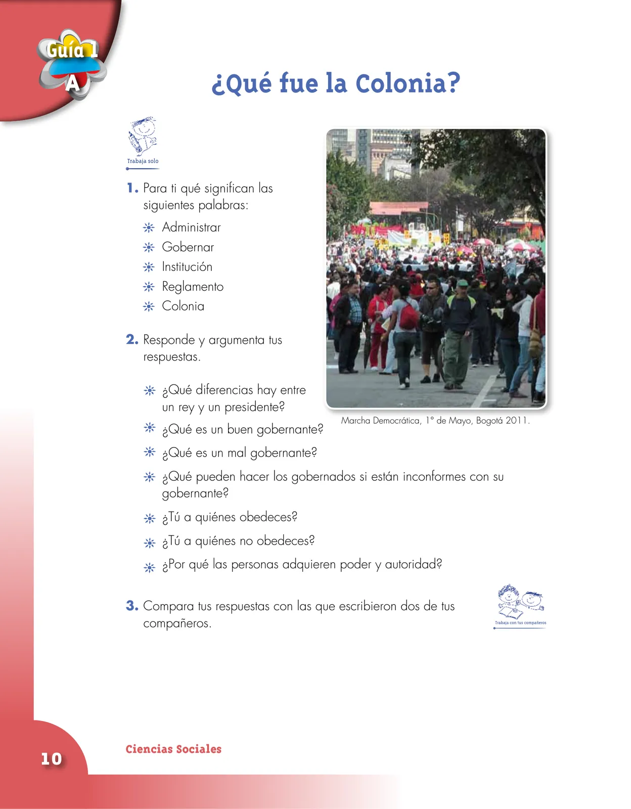 Página 10 de Ciencias Sociales 5° · Cartilla 01