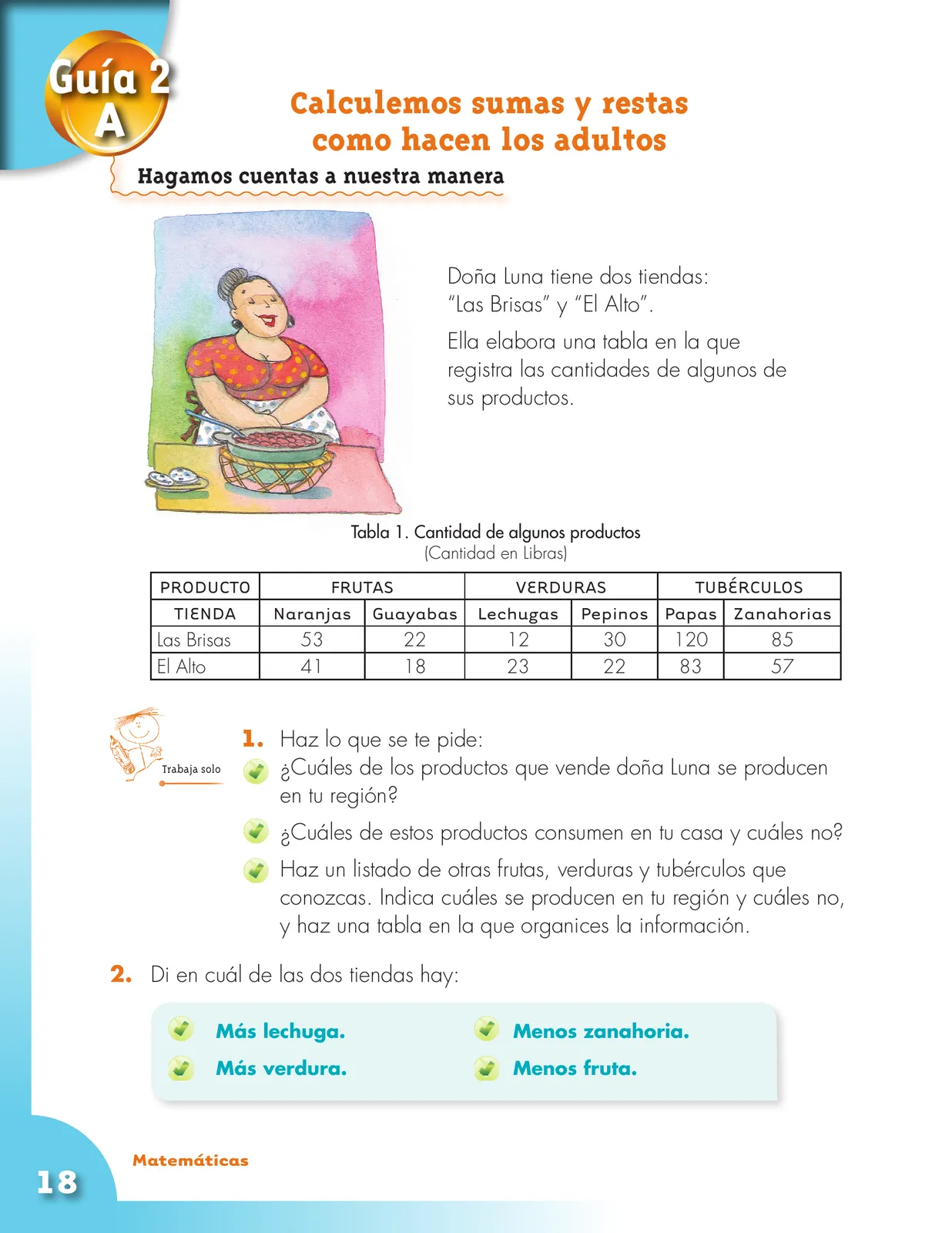 Página 18 de Matematica 3° · Cartilla 01