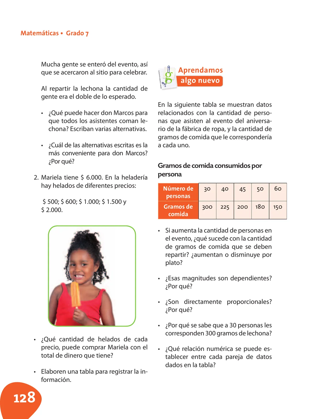 Miniatura página 129 de Matematica 7° · Postprimaria
