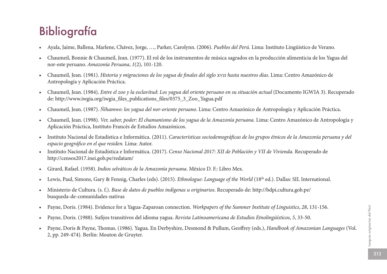 Página 315 de Lenguas originarias del Perú · 2018