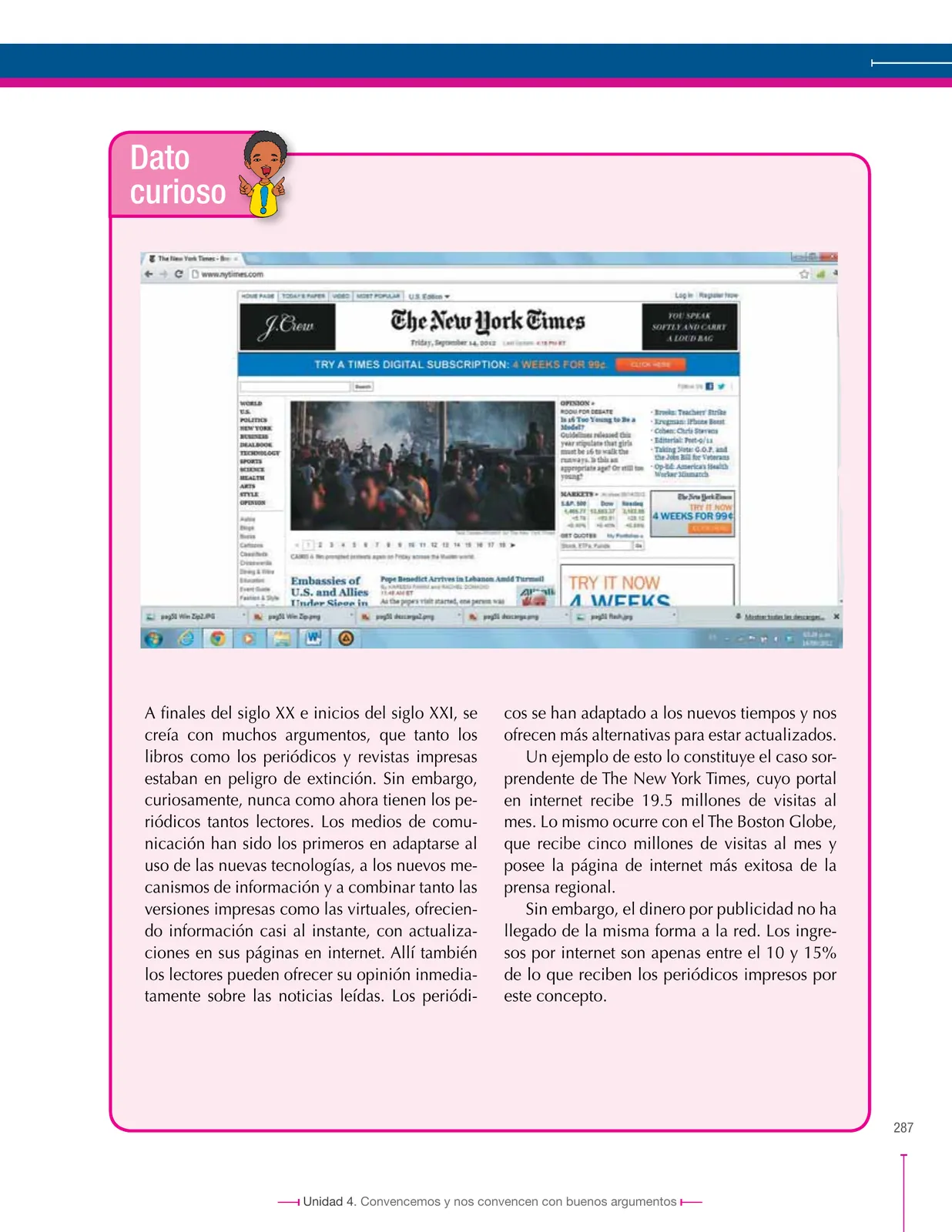 Página 287 de Lenguaje 9° · Secundaria Activa