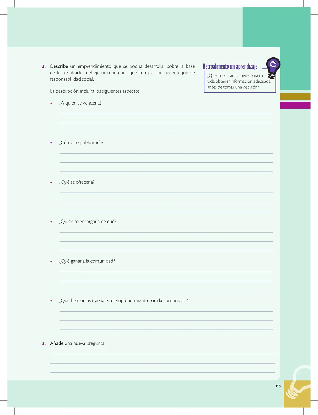Página 65 de Emprendimiento Y Gestion · 2do BGU · 2019