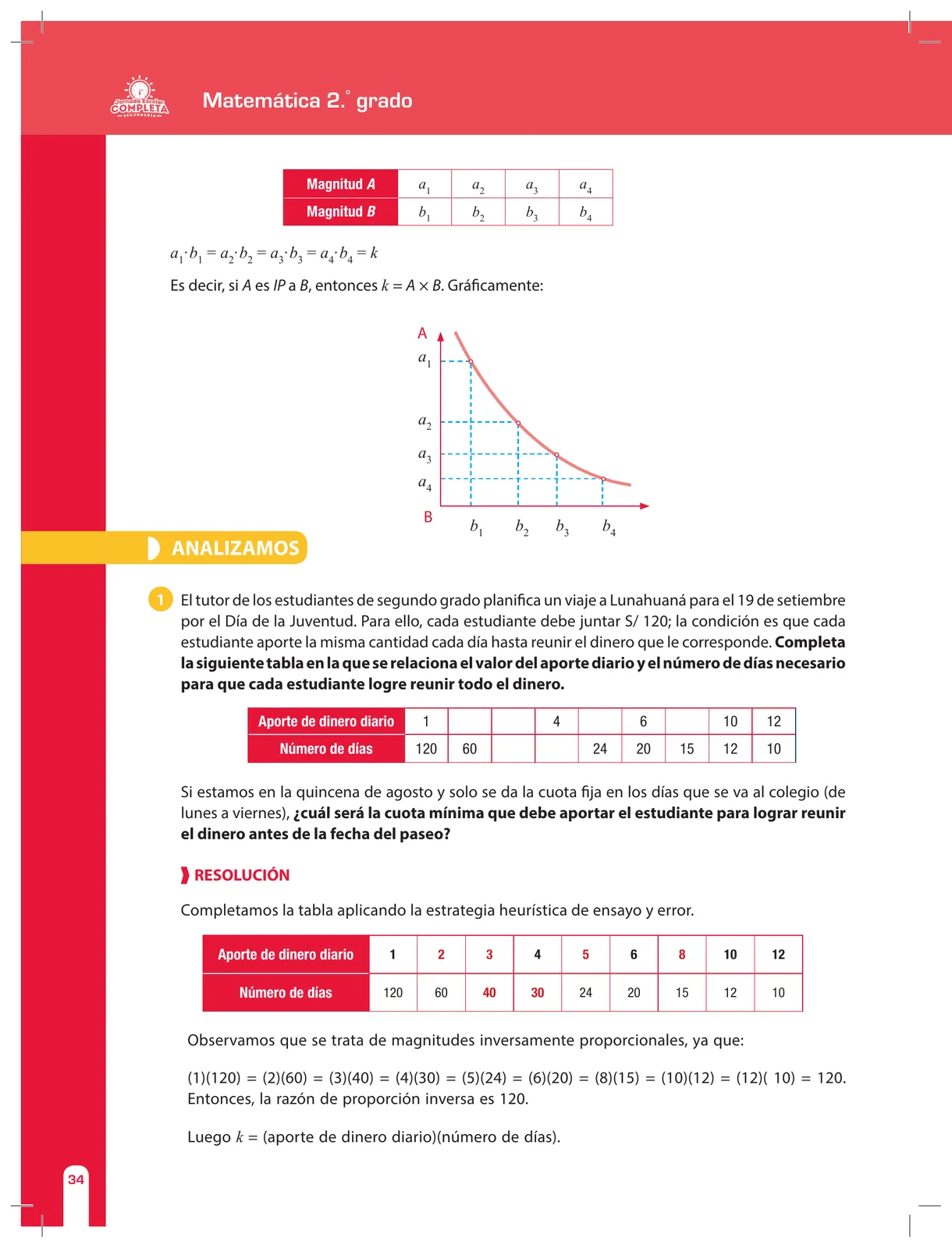 Miniatura página 34 de Matemática 2 : cuaderno de reforzamiento pedagógico - JEC · 2016