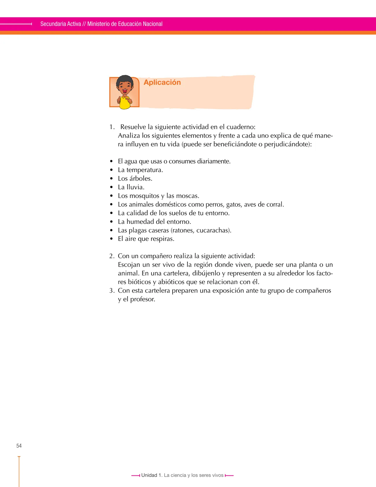 Página 54 de Ciencias Naturales 6° · Secundaria Activa