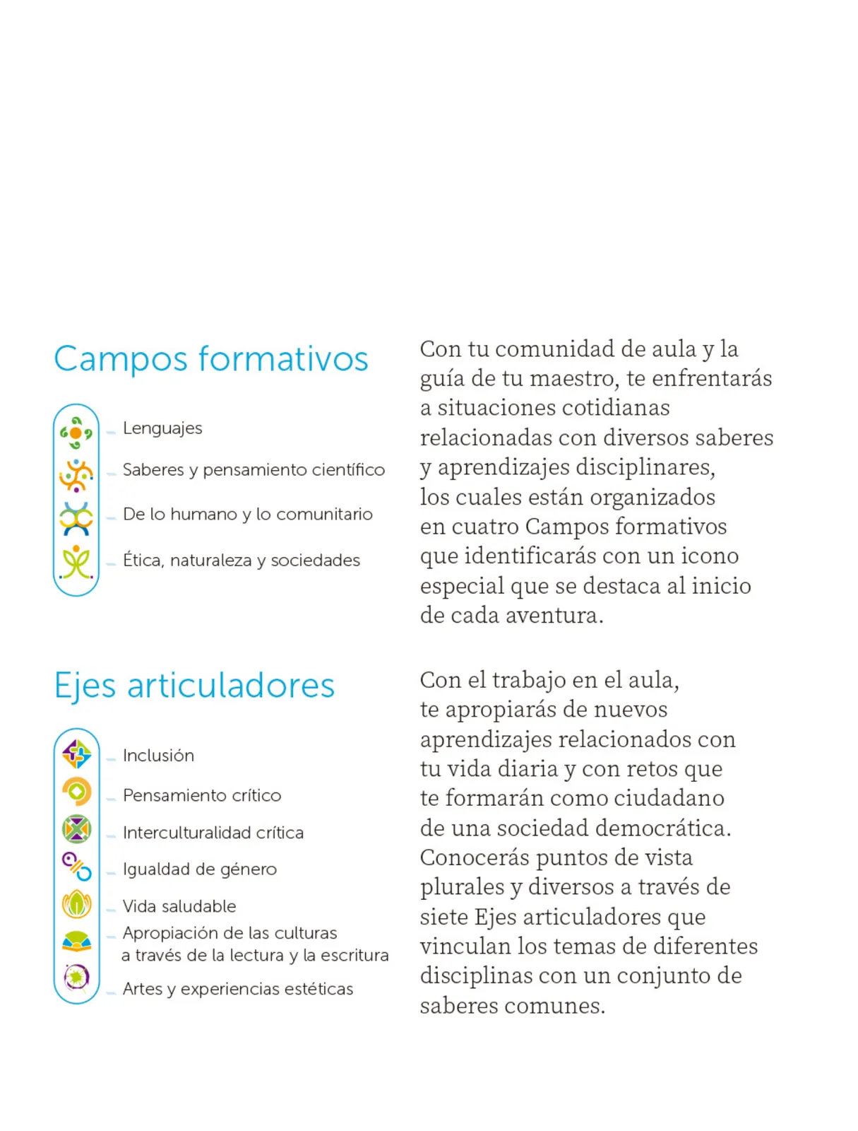 Página 5 de Nuestros saberes: Libro para alumnos, maestros y familia.   Libro de Educación Primaria Grado 1°  Ciclo Escolar 2025 - 2026