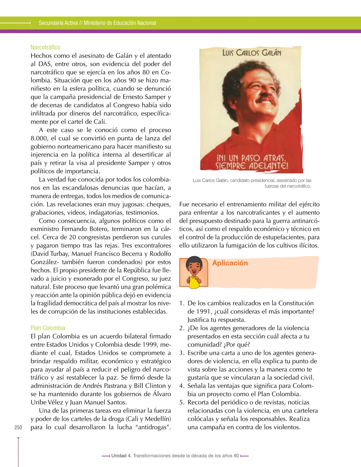 Página 250 de Ciencias Sociales 9° · Secundaria Activa