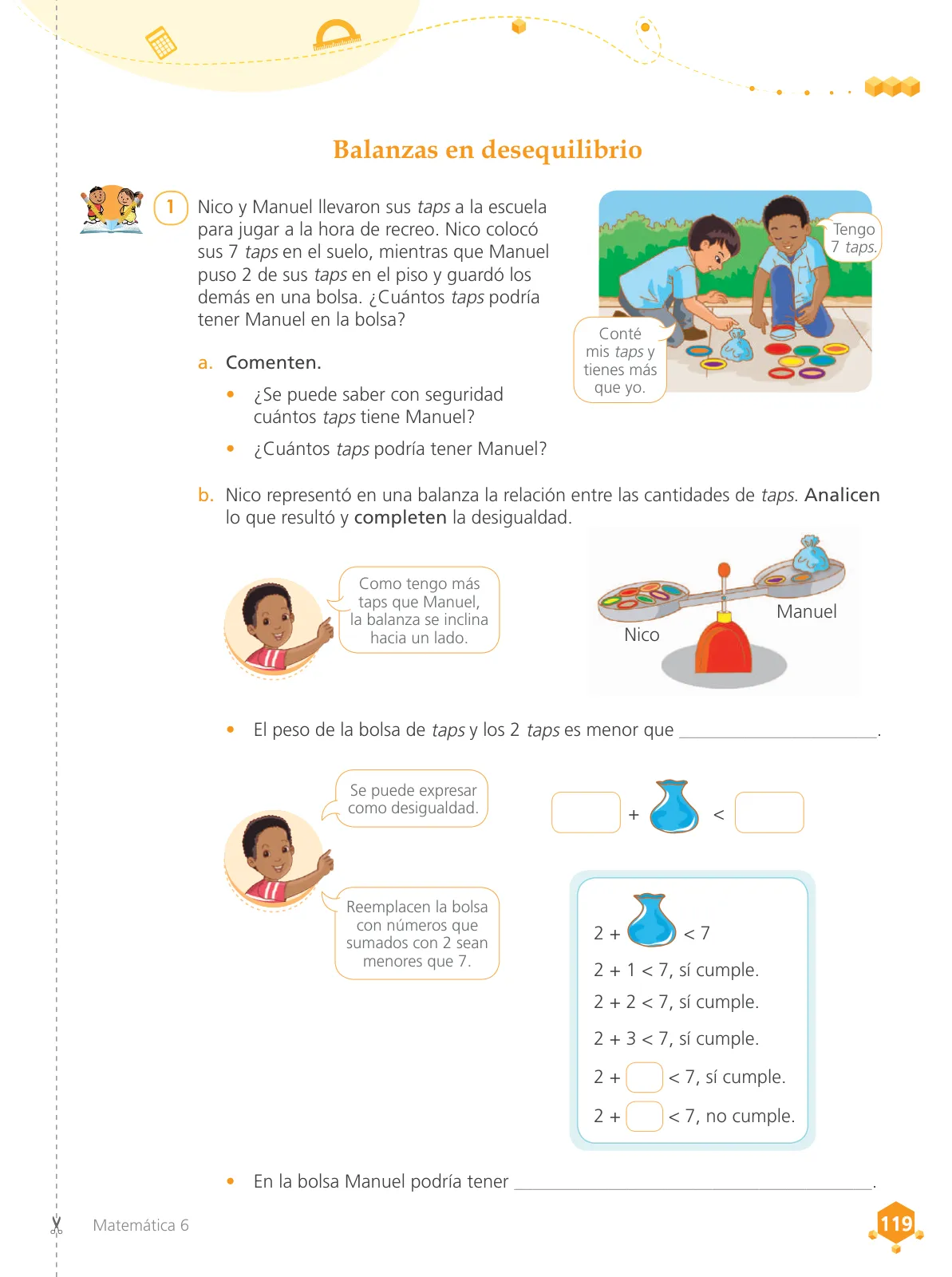 Miniatura página 121 de Matemática 6 : cuaderno de trabajo para sexto grado de Educación Primaria 2019 · 2019