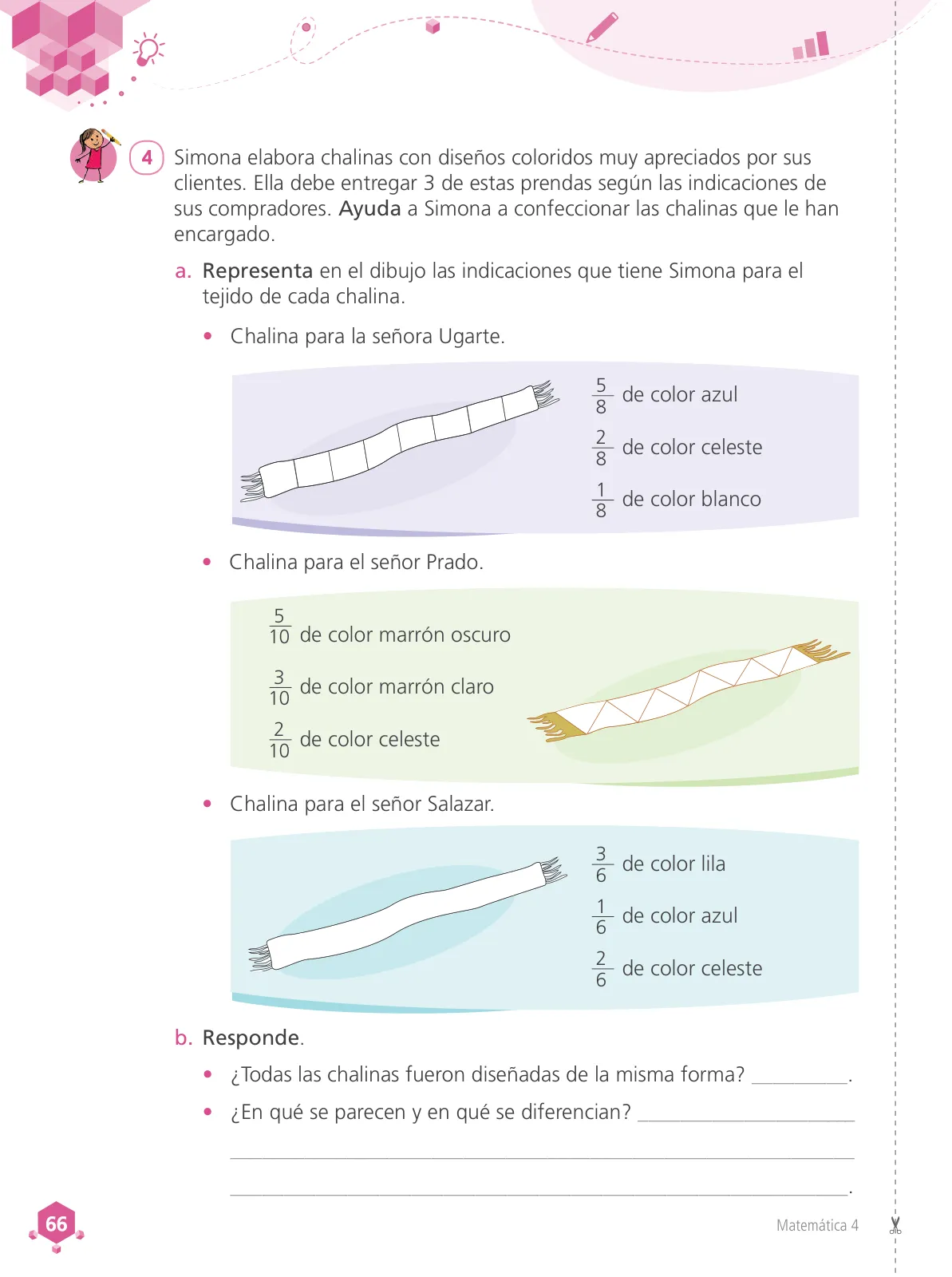 Página 68 de Matemática 4 : cuaderno de trabajo para cuarto grado de Educación Primaria 2019 · 2019