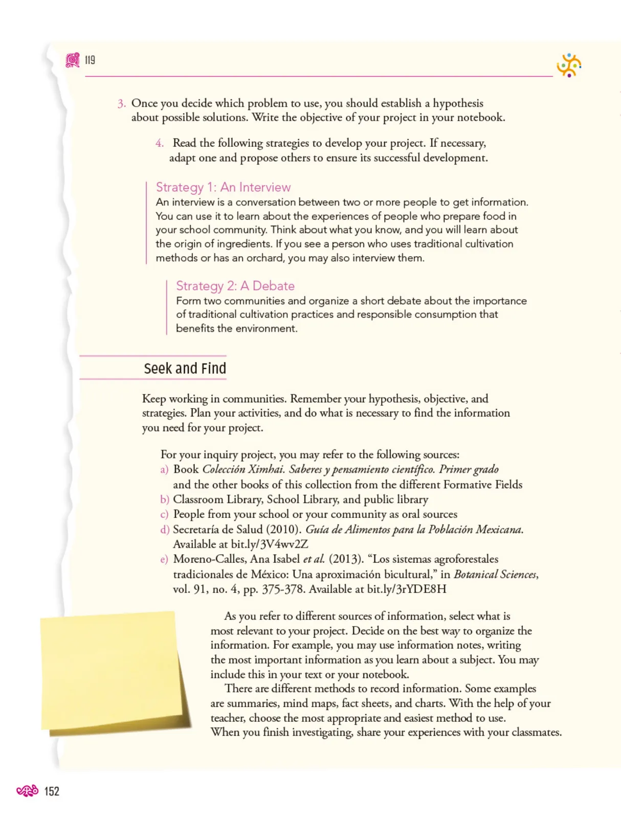 Página 153 de Uérakua anapu uantakua. Projects and Readings Libro de Educación Secundaria Grado 1° Ciclo Escolar 2025 - 2026