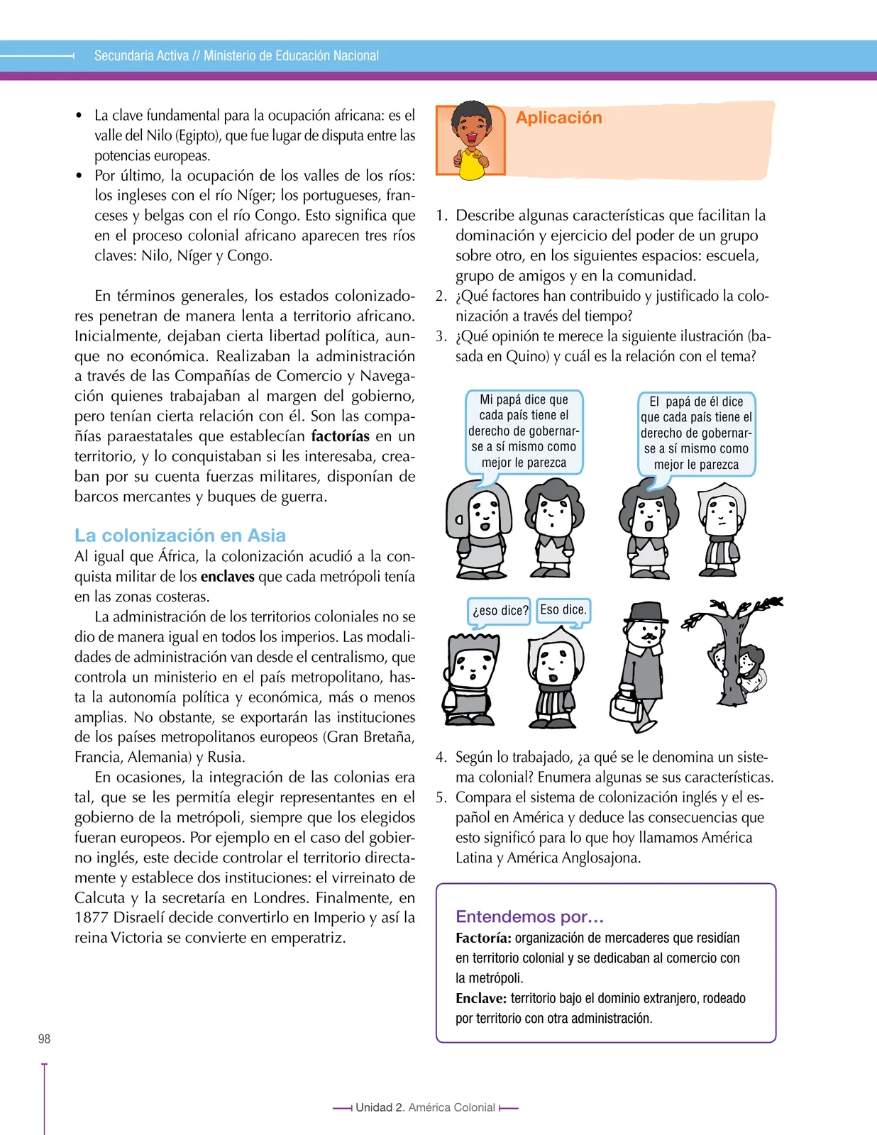 Miniatura página 98 de Ciencias Sociales 8° · Secundaria Activa