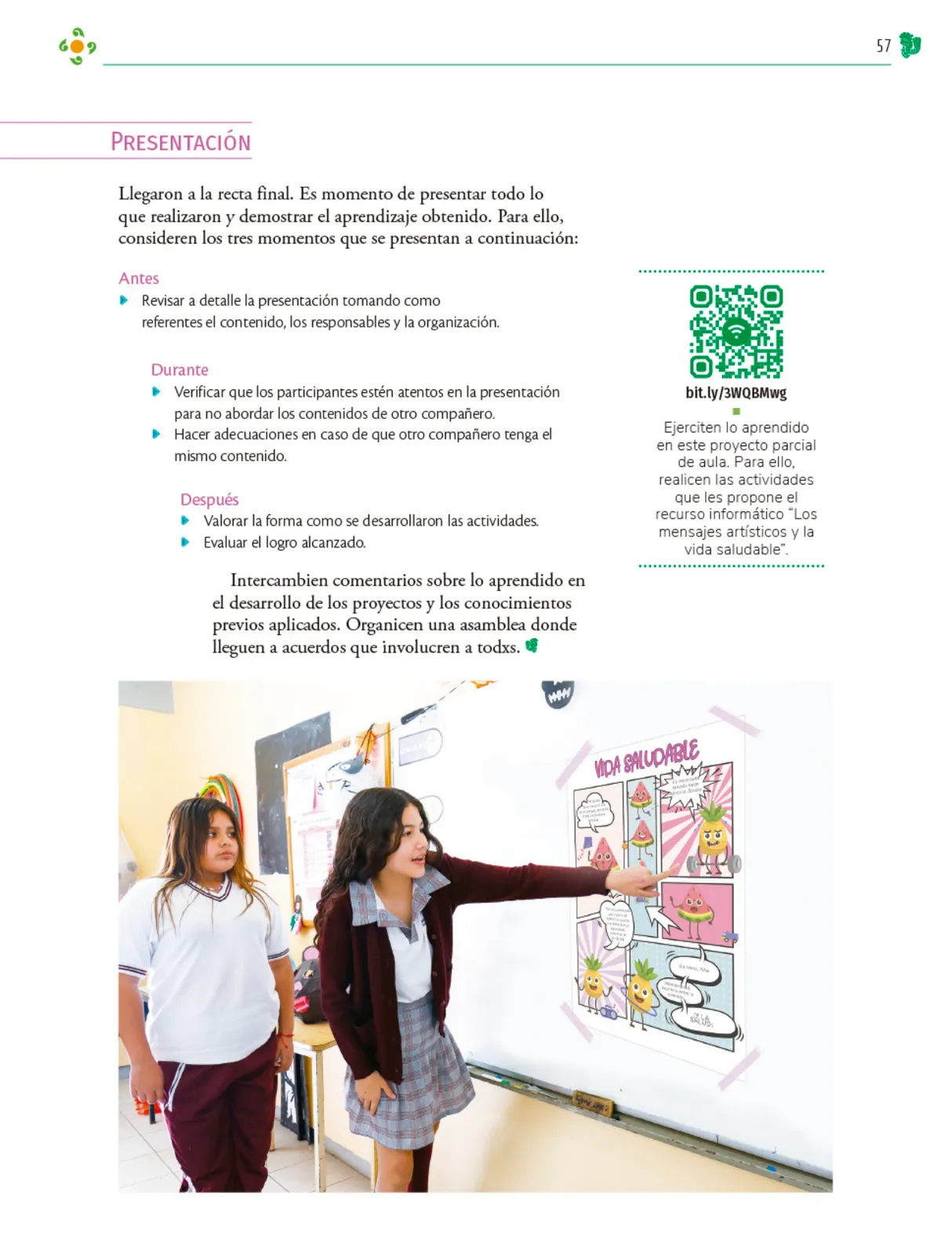 Miniatura página 58 de Colección Ximhai. Nuestro libro de Proyectos.  Tomo III.  Libro de Educación Telesecundaria Grado 1°  Ciclo Escolar 2025 - 2026