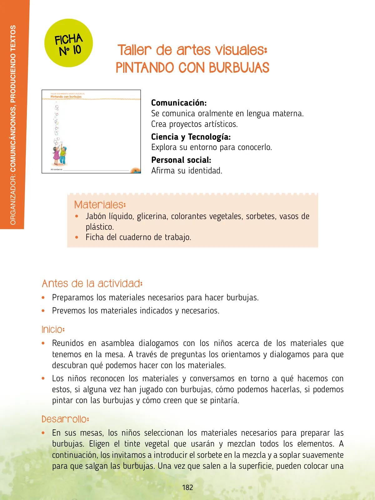 Página 184 de Agenda pedagógica 2017-2018 para docentes de II Ciclo de Instituciones de nivel de Educación Inicial · 2017