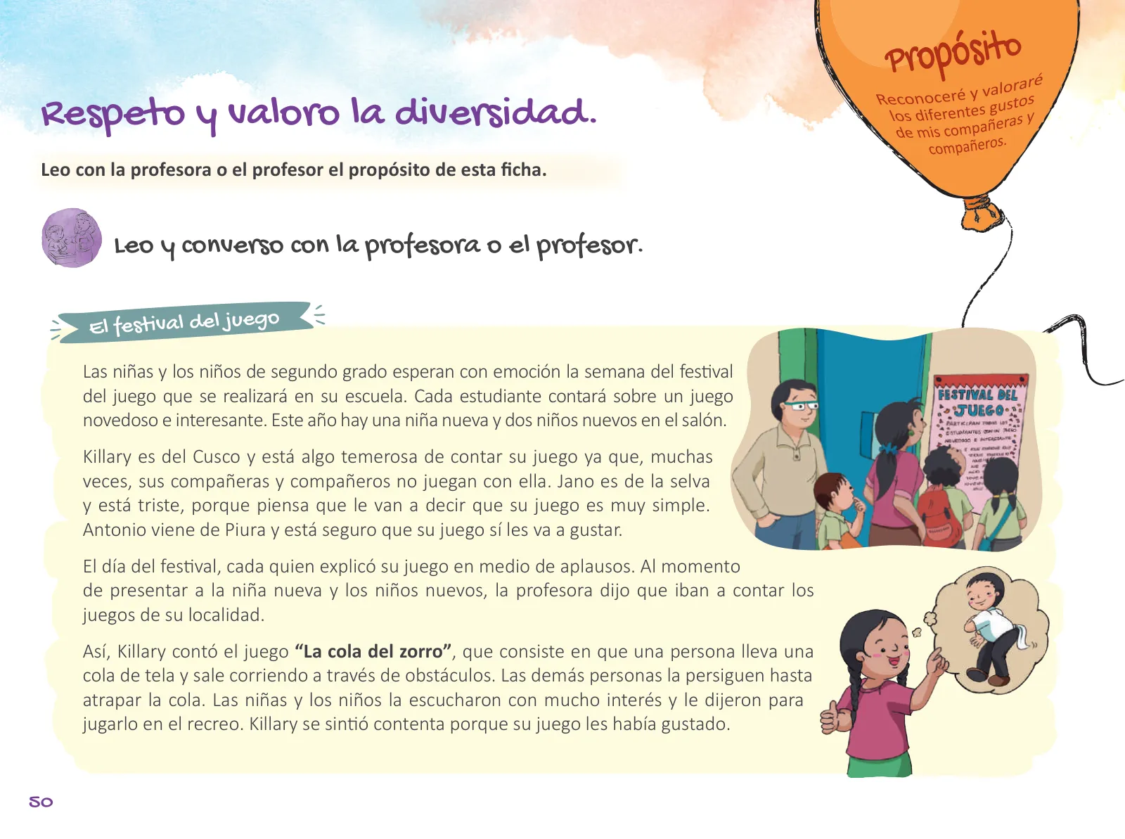 Miniatura página 52 de Cuadernillo de Tutoría Segundo Grado Educación Primaria 2019 · 2019