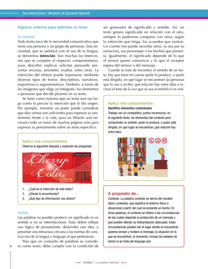Página 26 de Lenguaje 8° · Secundaria Activa