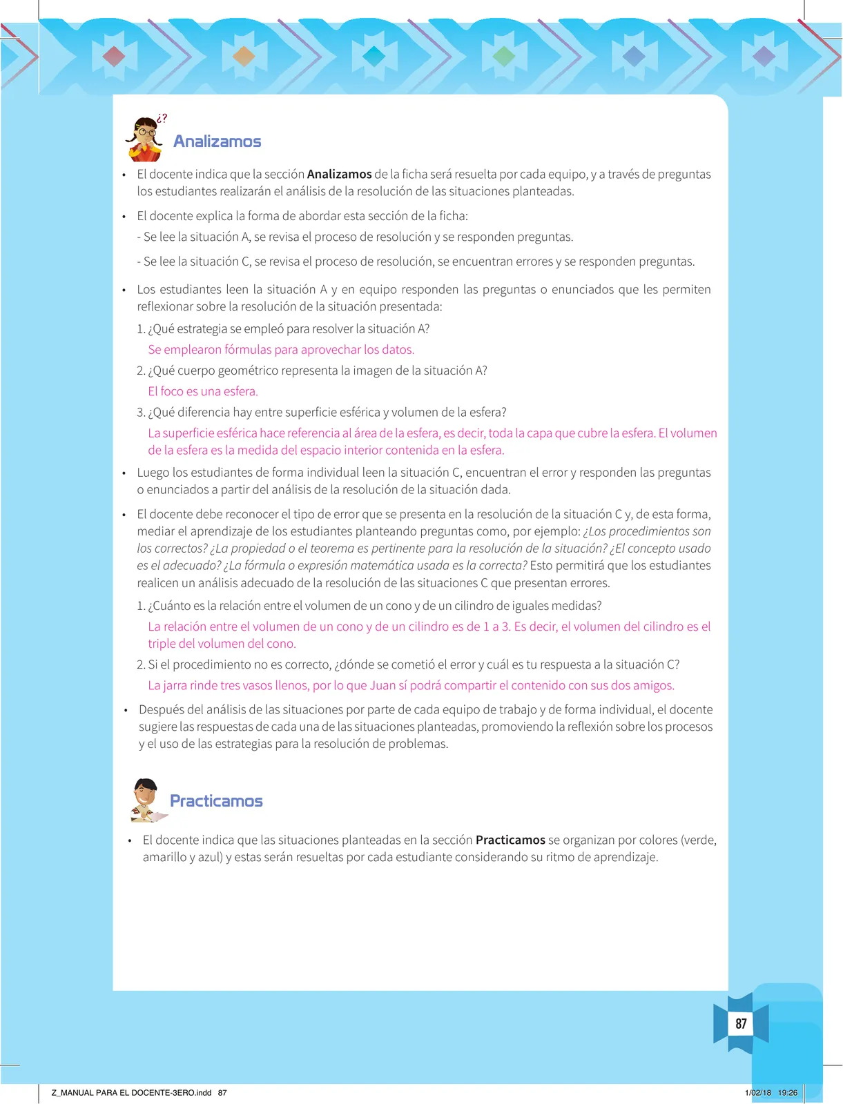 Página 89 de Resolvamos problemas 3 : manual para el docente 2018 · 2018