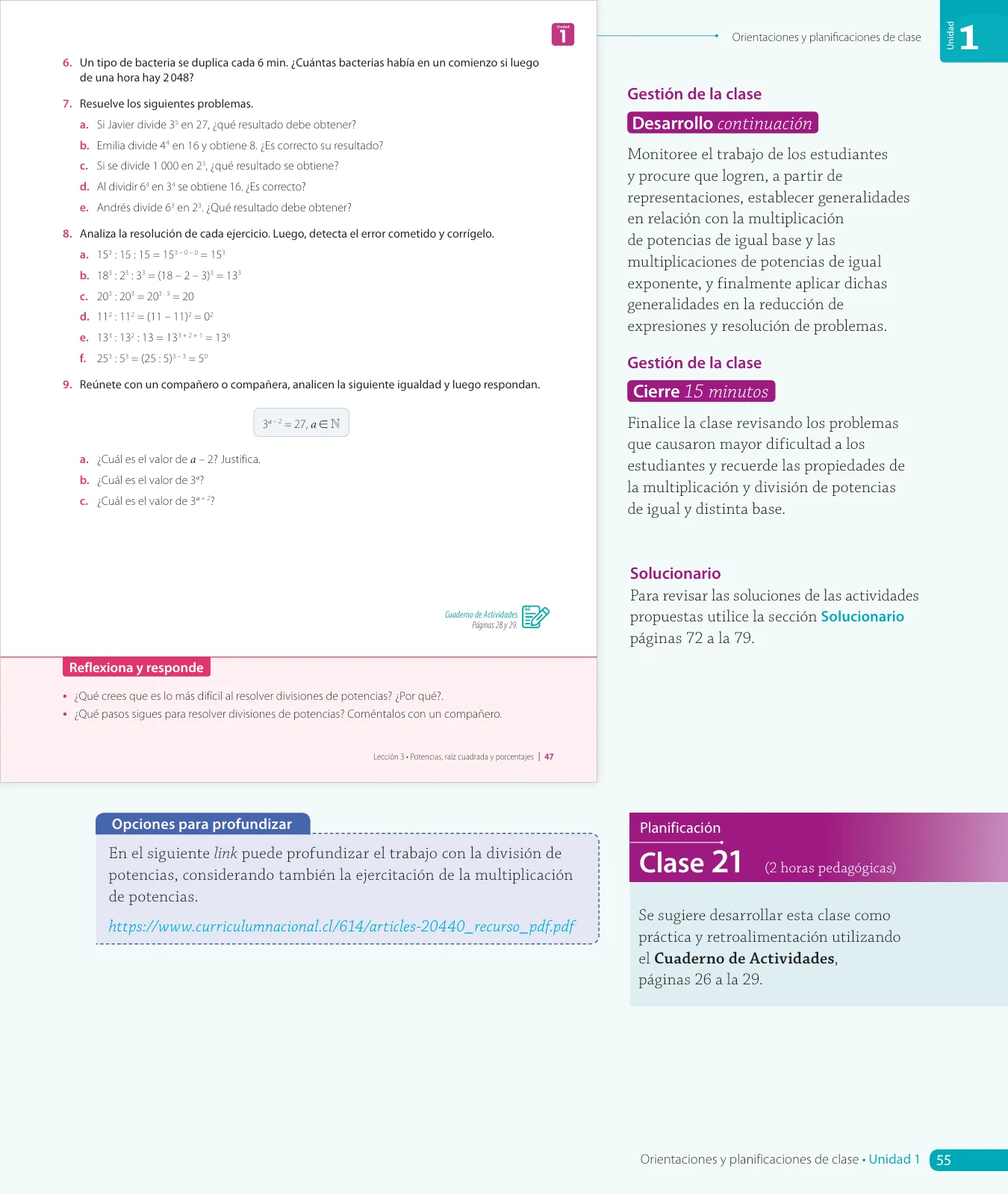 Página 57 de Matemática – Octavo Básico | Texto del Estudiante MINEDUC – Descargar PDF · 2024