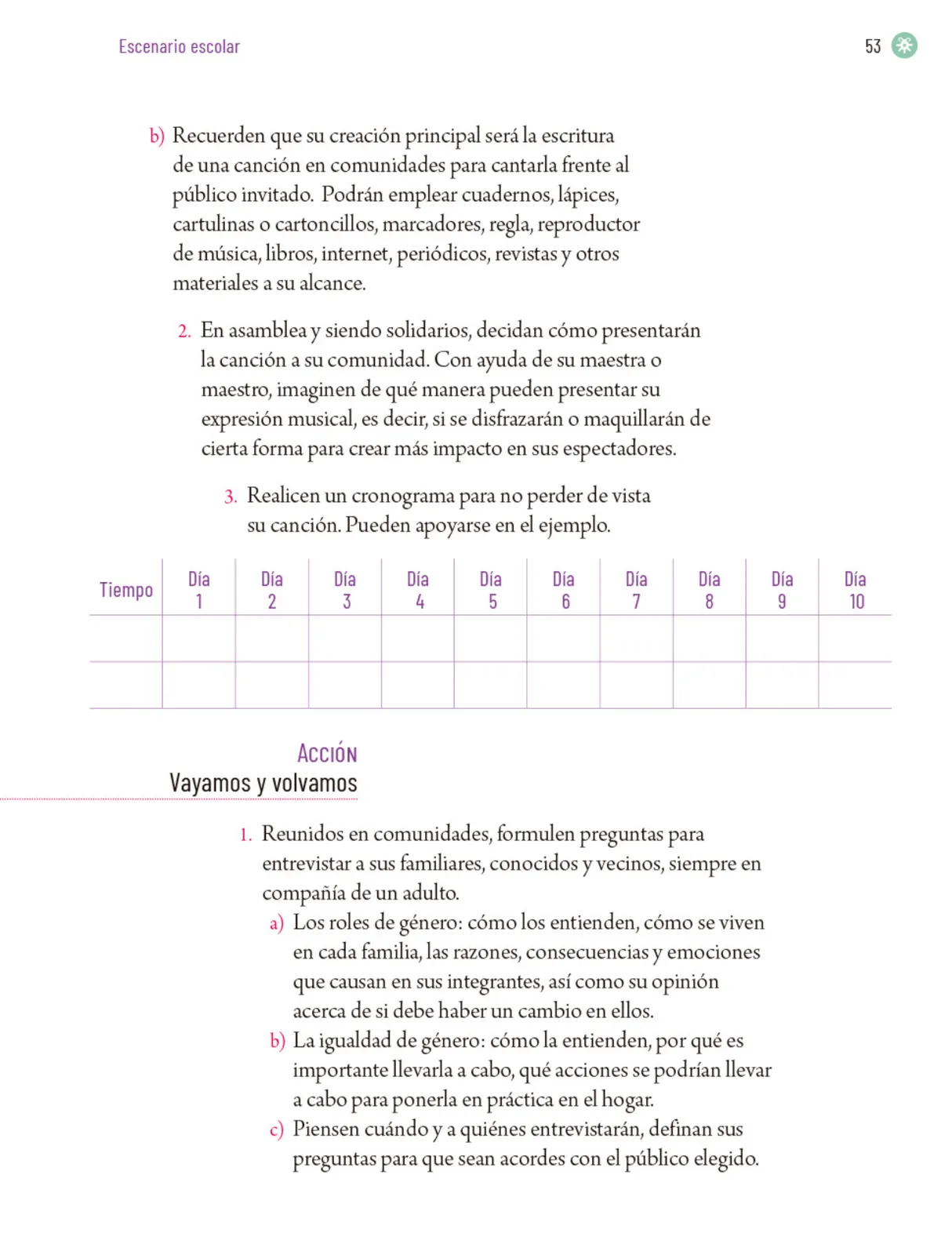 Miniatura página 56 de Proyectos Escolares.   Libro de Educación Primaria Grado 5°  Ciclo Escolar 2025 - 2026