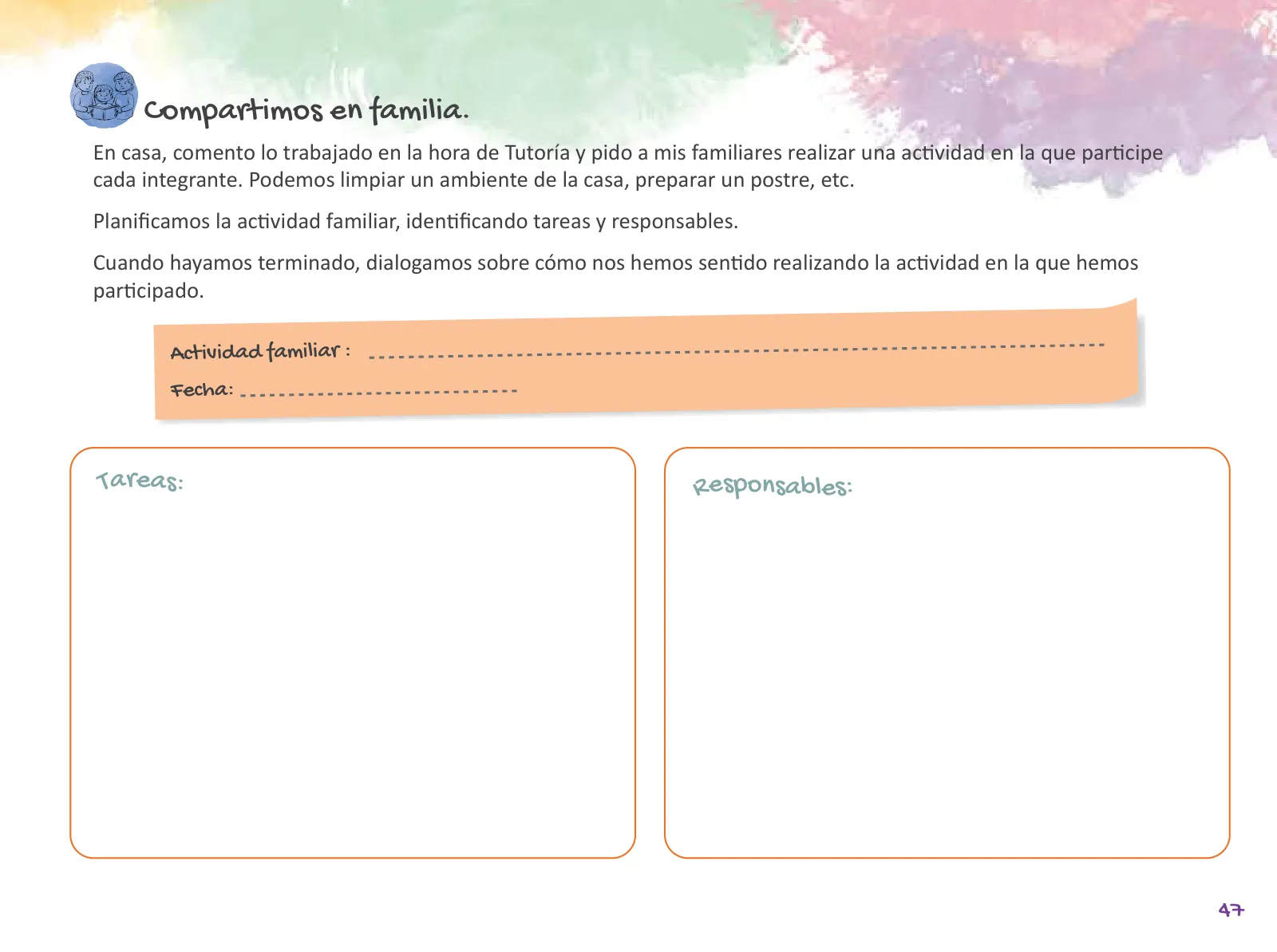Miniatura página 49 de Cuadernillo de Tutoría 2 : segundo grado de Educación Primaria · 2021