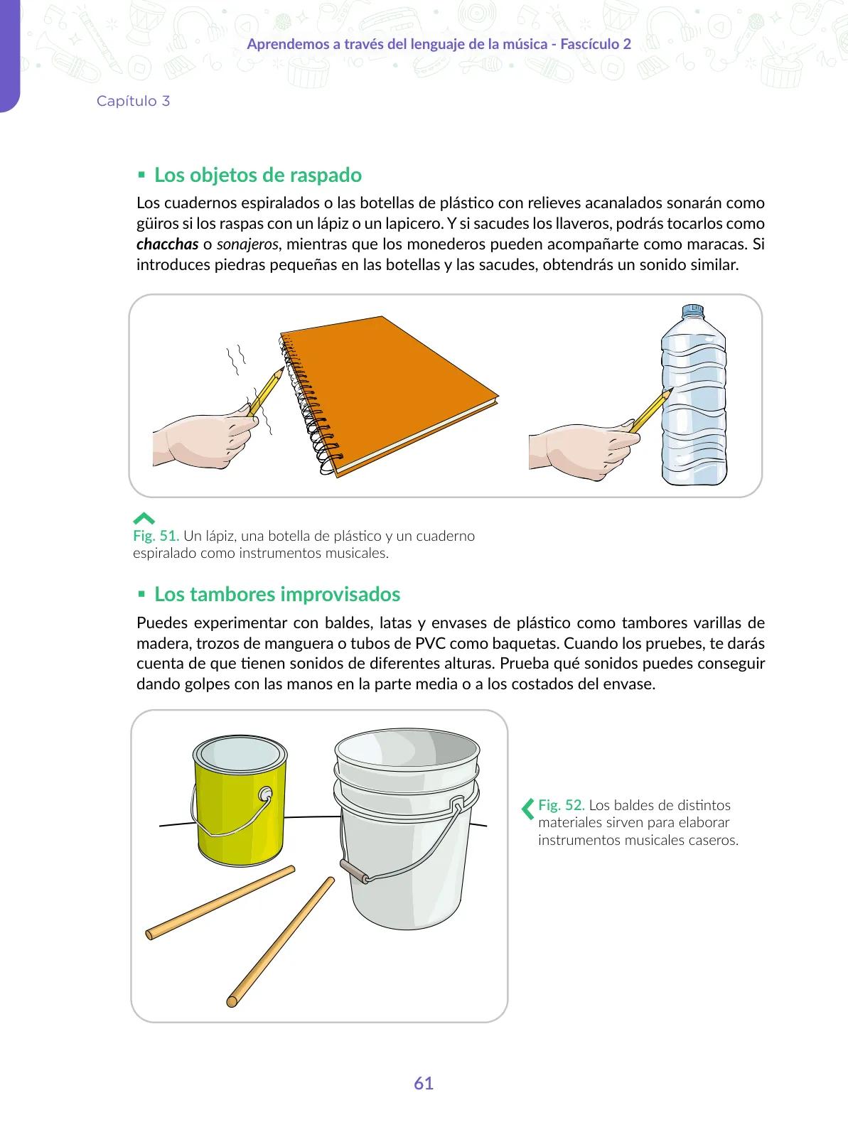 Miniatura página 61 de Aprendemos a través del lenguaje de la música Fascículo 2 para estudiantes de Educación Secundaria · 2024