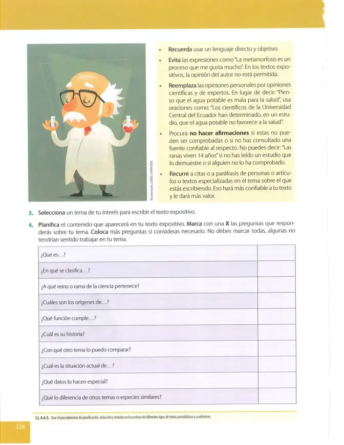 Página 228 de Lengua Y Literatura 8° · Egb 8 Lengua Y Literatura 2025 · 2025
