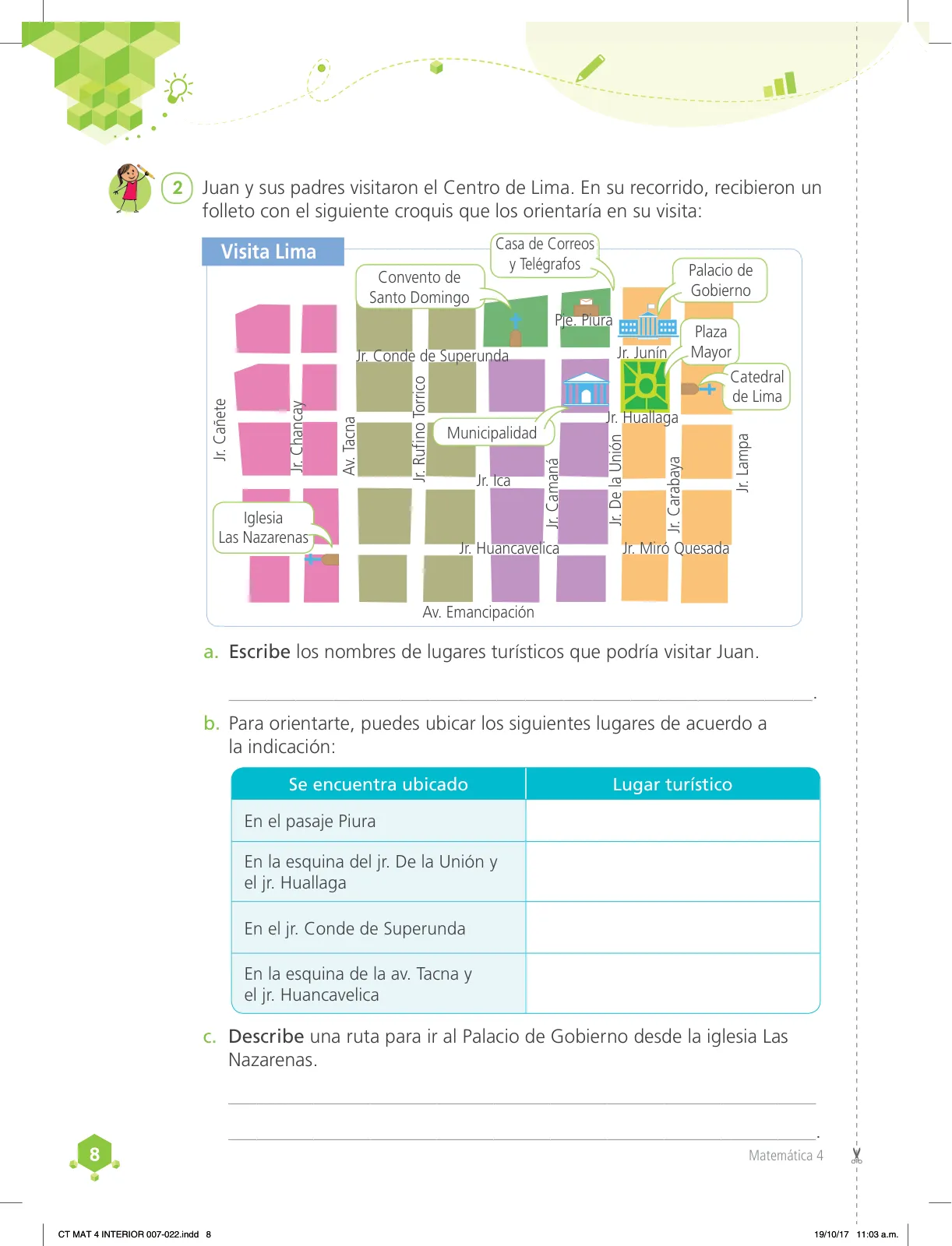 Miniatura página 8 de Matemática 4 : cuaderno de trabajo para cuarto grado de Educación Primaria 2018 · 2018