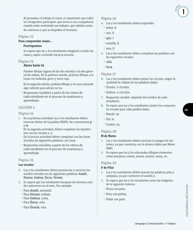 Página 70 de Lenguaje y Comunicación – Primero Básico | Texto del Estudiante MINEDUC – Descargar PDF · 2024