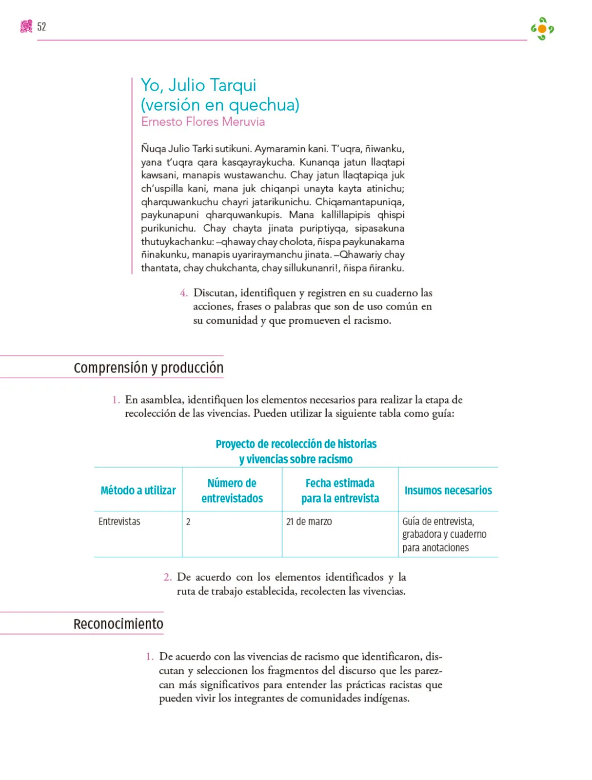 Página 53 de Colección Ximhai. Nuestro libro de proyectos.   Libro de Educación Secundaria Grado 1°  Ciclo Escolar 2025 - 2026