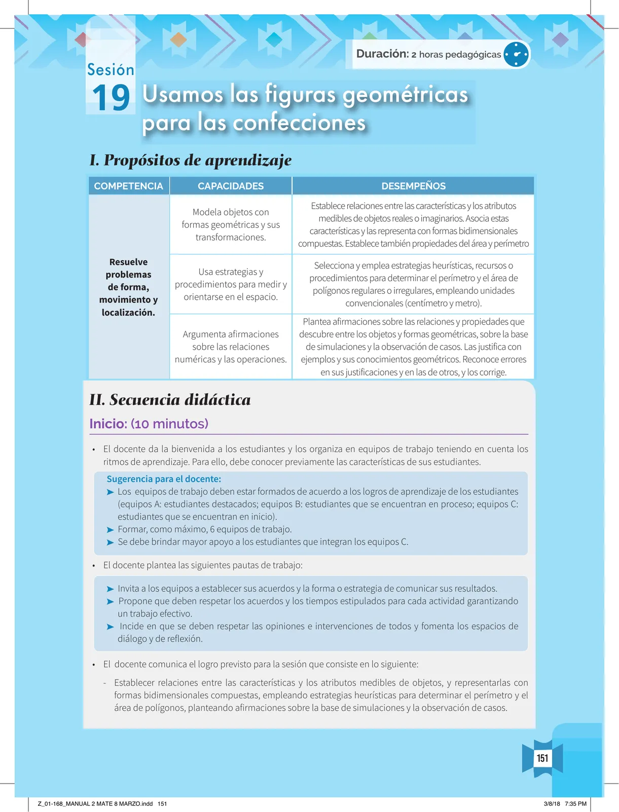 Página 153 de Resolvamos problemas 2 : manual para el docente 2018 · 2018