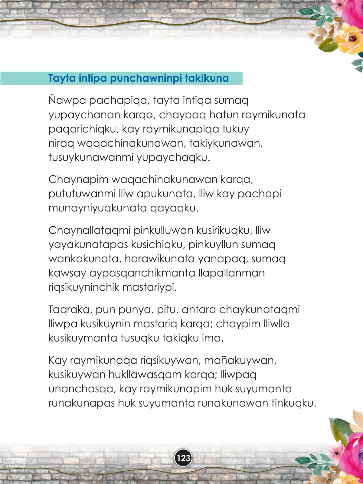 Miniatura página 125 de Llaqtanchikpa kawsayninkuna - Chanka. Saberes de los pueblos 1 - 1° Secundaria - Quechua chanka · 2023