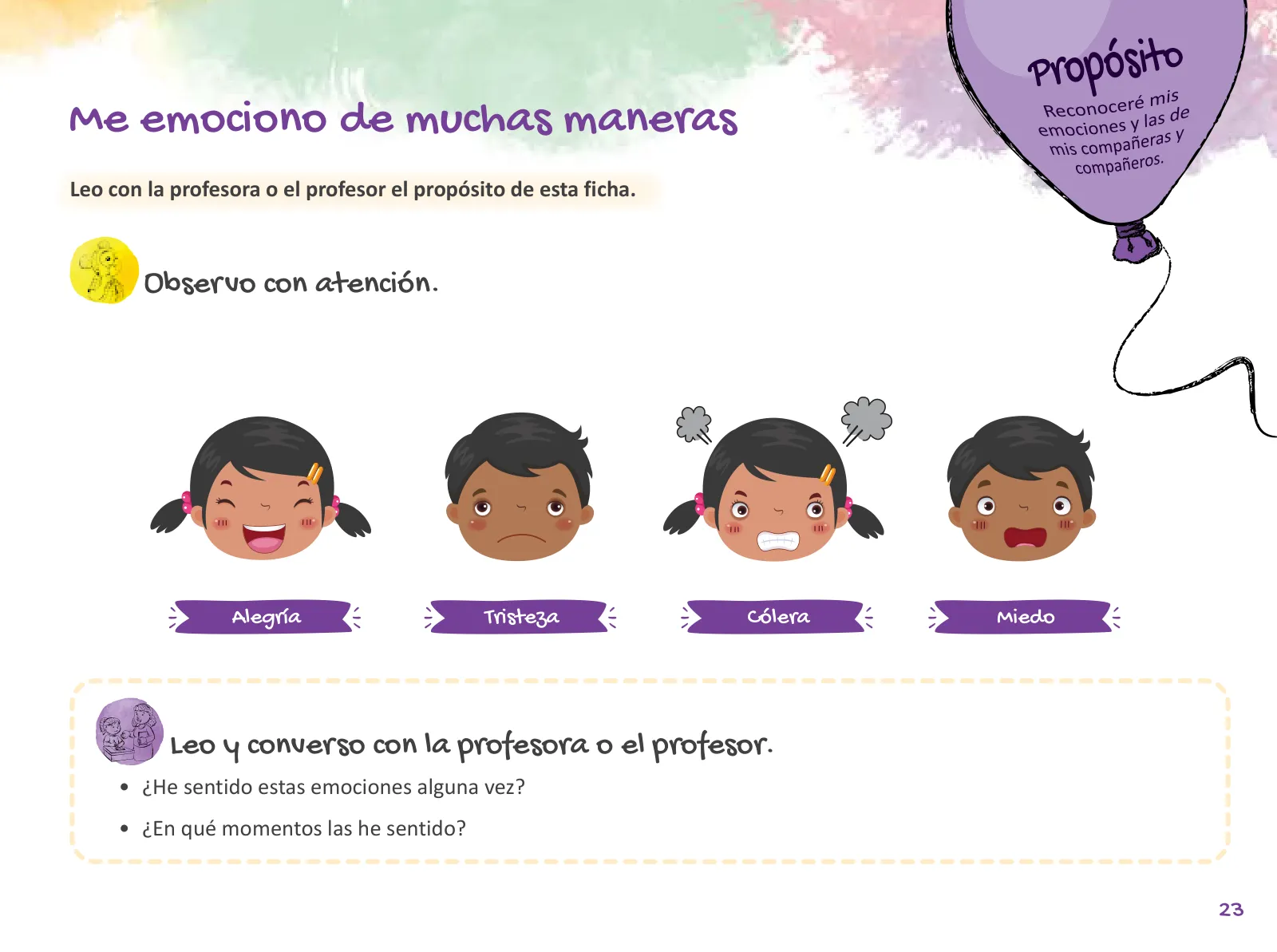 Miniatura página 25 de Cuadernillo de Tutoría 1 : primer grado de Educación Primaria · 2021