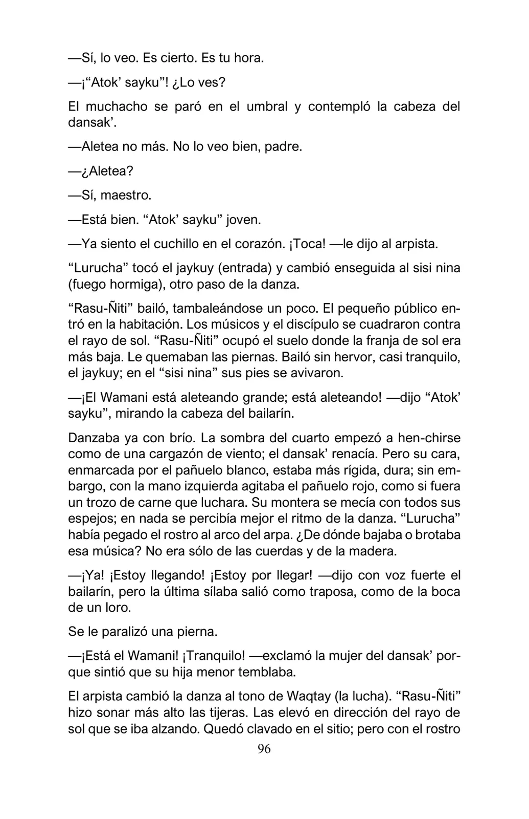 Miniatura página 96 de Arguedas, entre el fuego y el amor : textos seleccionados para estudiantes de Educación Básica · 2021