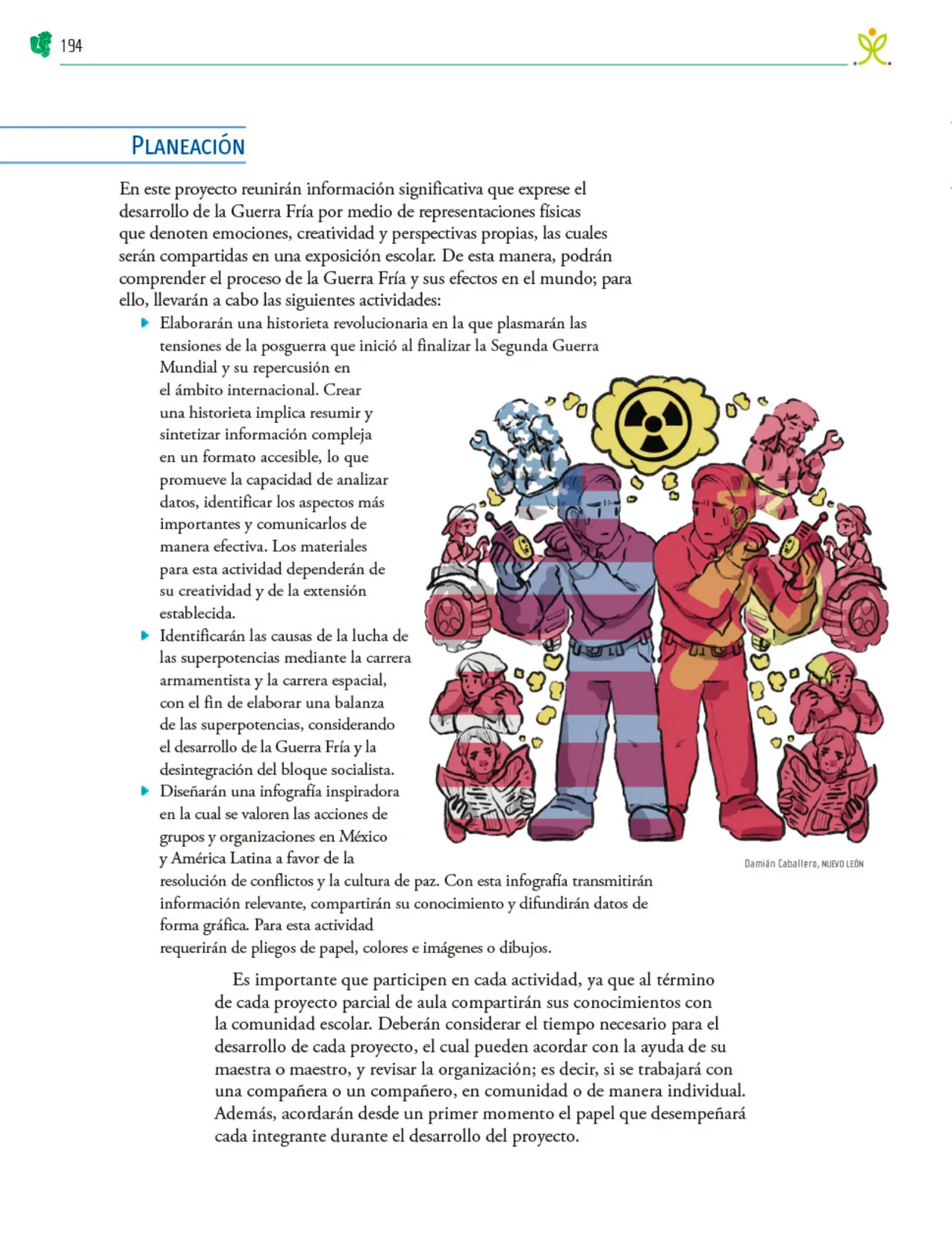 Página 195 de Colección Nanahuatzin. Nuestro libro de Proyectos. Tomo III. Libro de Educación Telesecundaria Grado 3° Ciclo Escolar 2025 - 2026