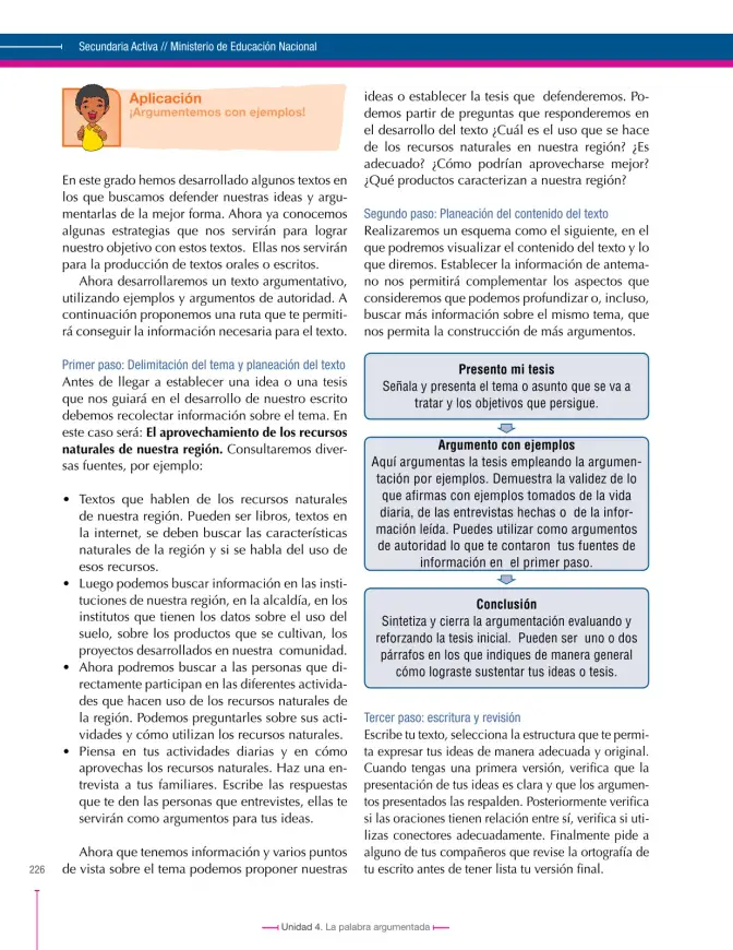 Página 226 de Lenguaje 8° · Secundaria Activa