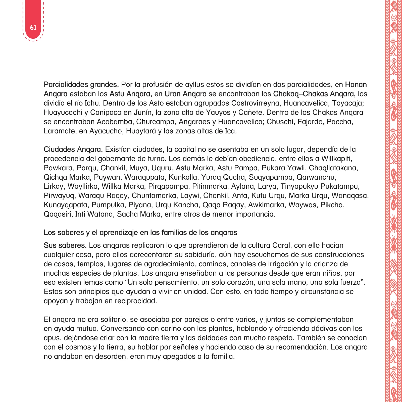 Miniatura página 63 de Anqarakunapa kawsakuyninmanta. Literatura 2 - 4° Primaria - Quechua chanka · 2023