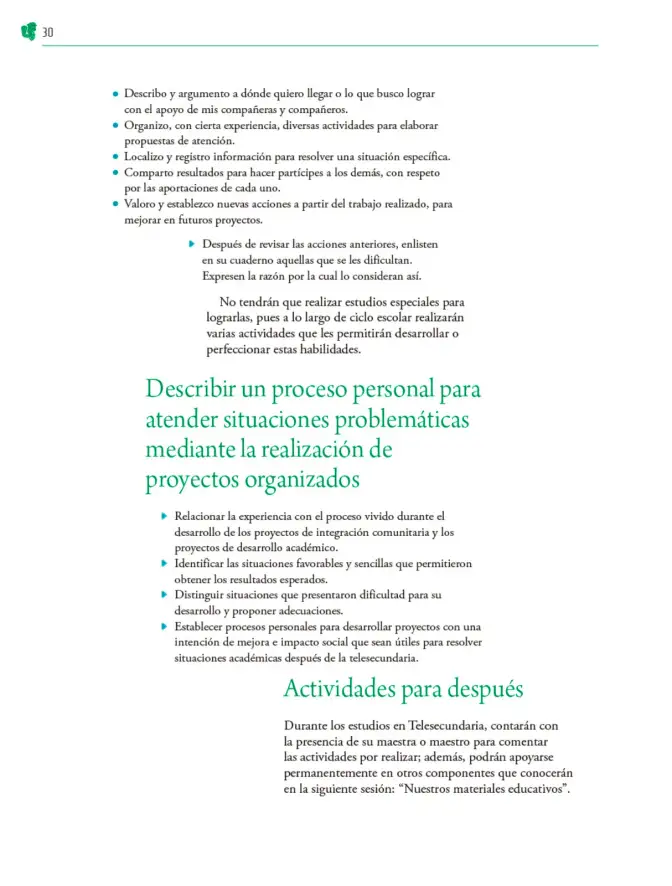 Página 31 de Colección Nanahuatzin. Nuestro libro de Proyectos. Tomo I. Libro de Educación Telesecundaria Grado 3° Ciclo Escolar 2025 - 2026
