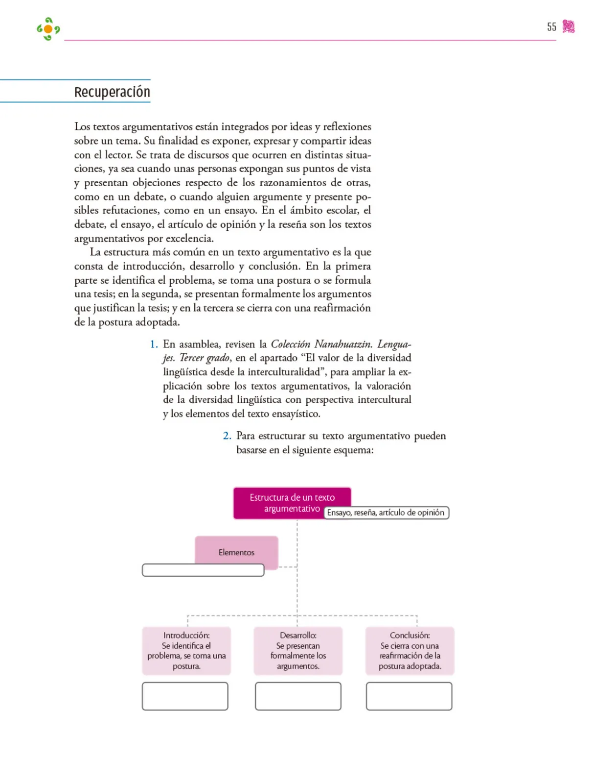 Página 56 de Colección Nanahuatzin. Nuestro libro de proyectos. Libro de Educación Secundaria Grado 3° Ciclo Escolar 2025 - 2026
