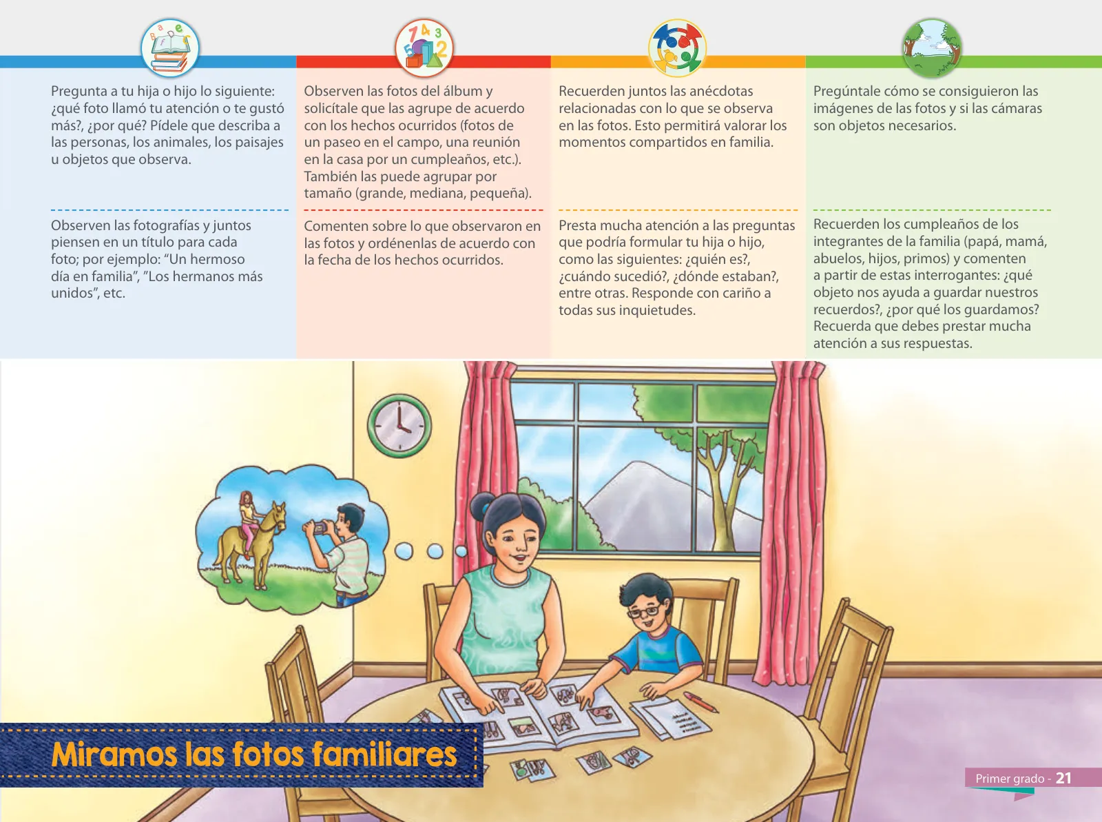 Página 23 de Aprendemos juntos en familia : guía dirigida a madres y padres. Primer grado de Educación Primaria · 2019