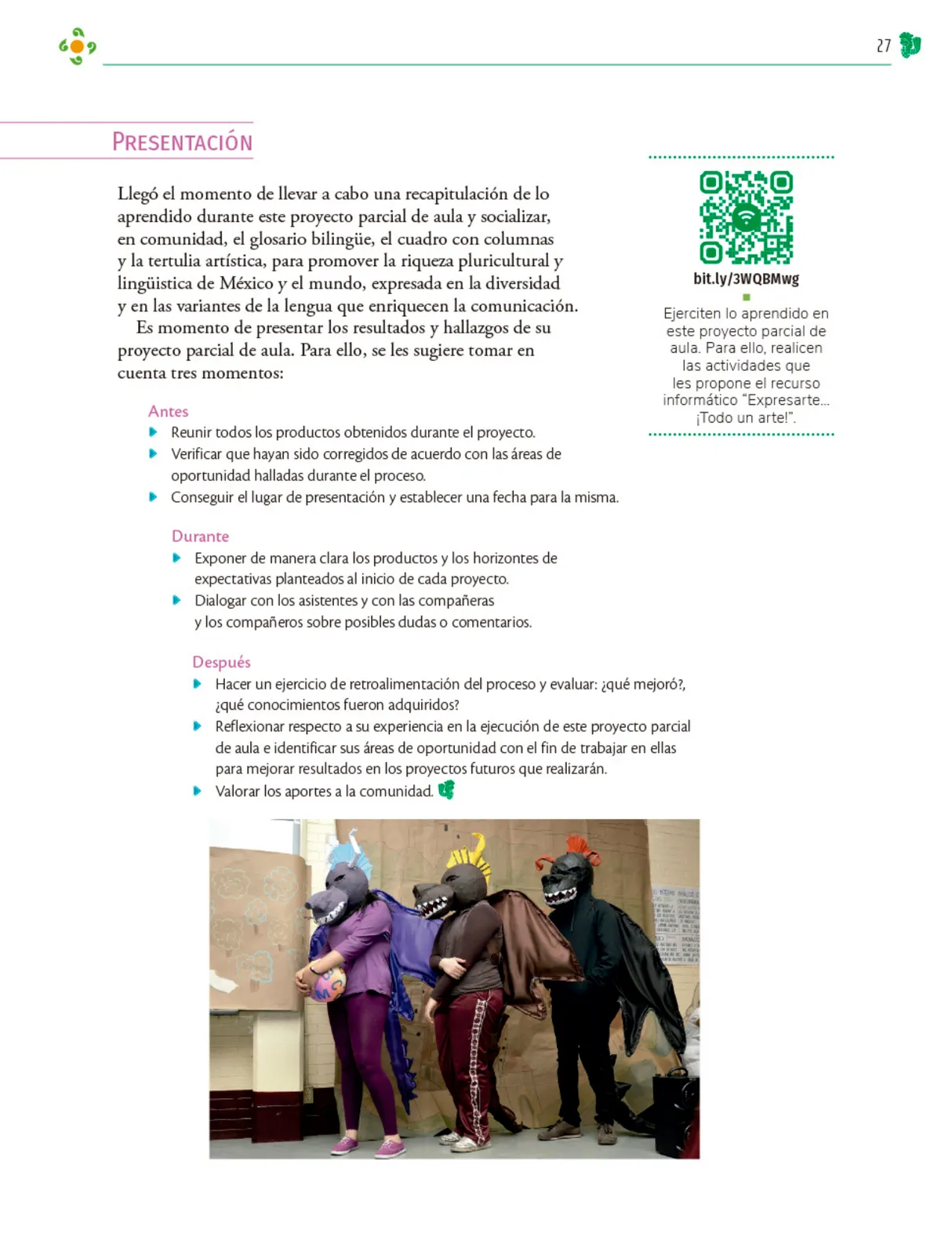 Miniatura página 28 de Colección Ximhai. Nuestro libro de Proyectos.  Tomo II.   Libro de Educación Telesecundaria Grado 1°  Ciclo Escolar 2025 - 2026