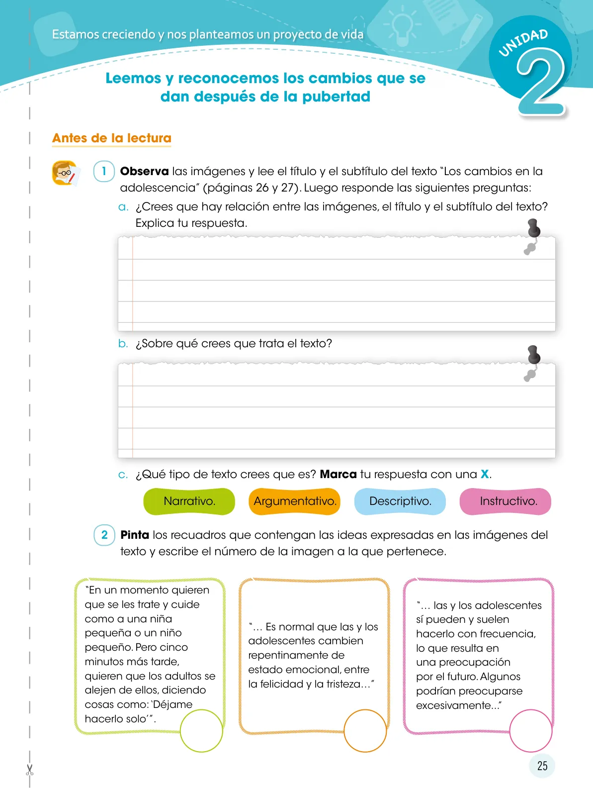 Página 26 de Comunicación 6 : cuaderno de trabajo para sexto grado de Educación Primaria 2019 · 2019