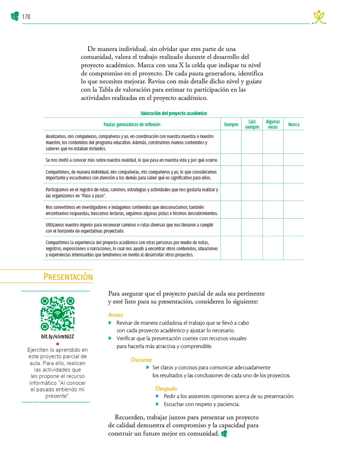Miniatura página 171 de Colección Sk´asolil. Nuestro libro de Proyectos.  Tomo II.  Libro de Educación Telesecundaria Grado 2°  Ciclo Escolar 2025 - 2026