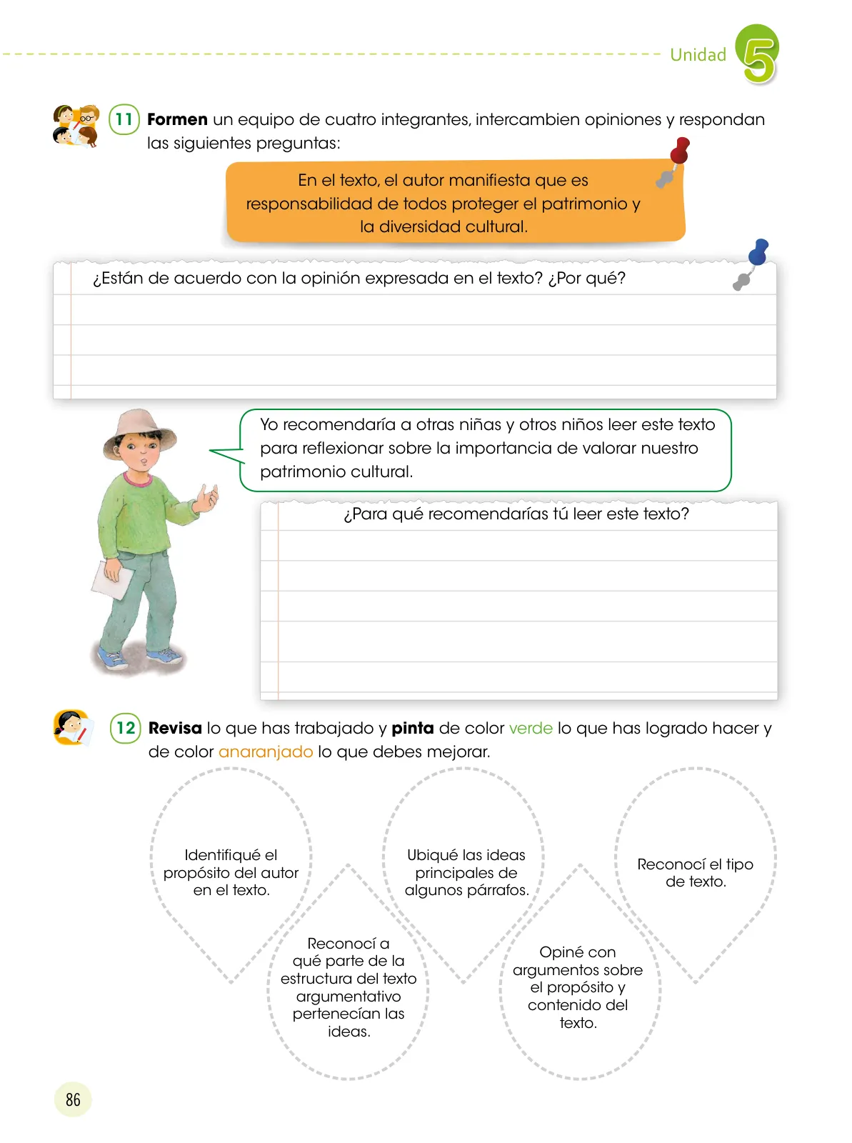 Miniatura página 87 de Comunicación 5 : cuaderno de trabajo para quinto grado de Educación Primaria 2019 · 2019
