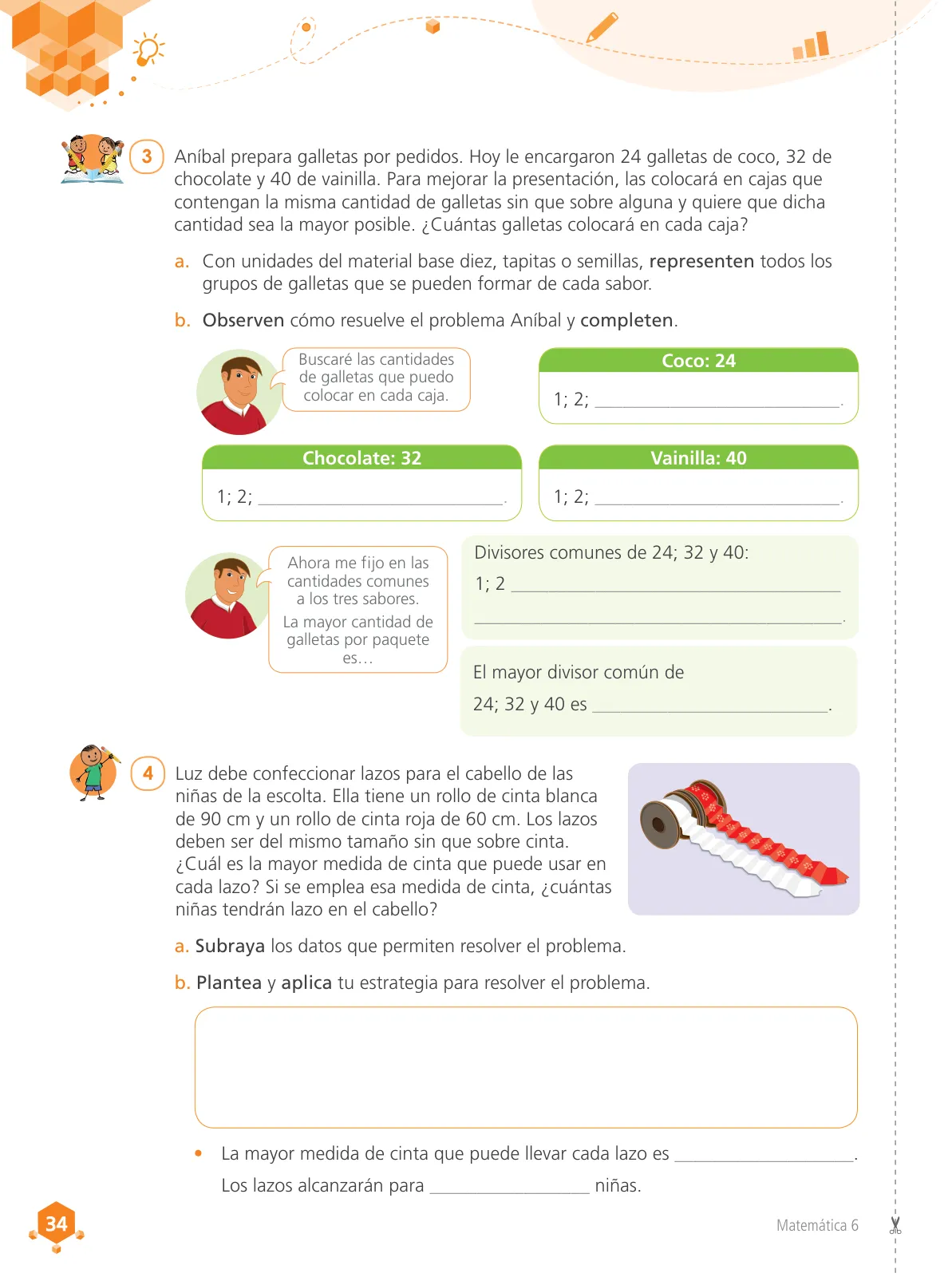 Miniatura página 36 de Matemática 6 : cuaderno de trabajo para sexto grado de Educación Primaria 2019 · 2019