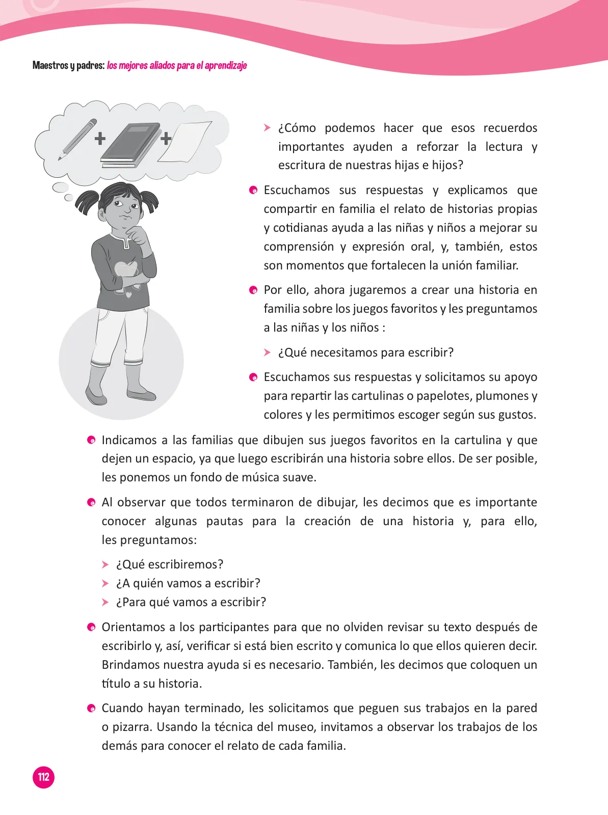 Página 114 de Guía para el trabajo docente con las familias del ciclo III de Primaria · 2016