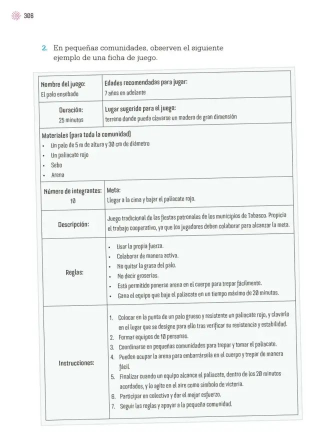 Página 309 de Proyectos de Aula. Libro de Educación Primaria Grado 4° Ciclo Escolar 2025 - 2026