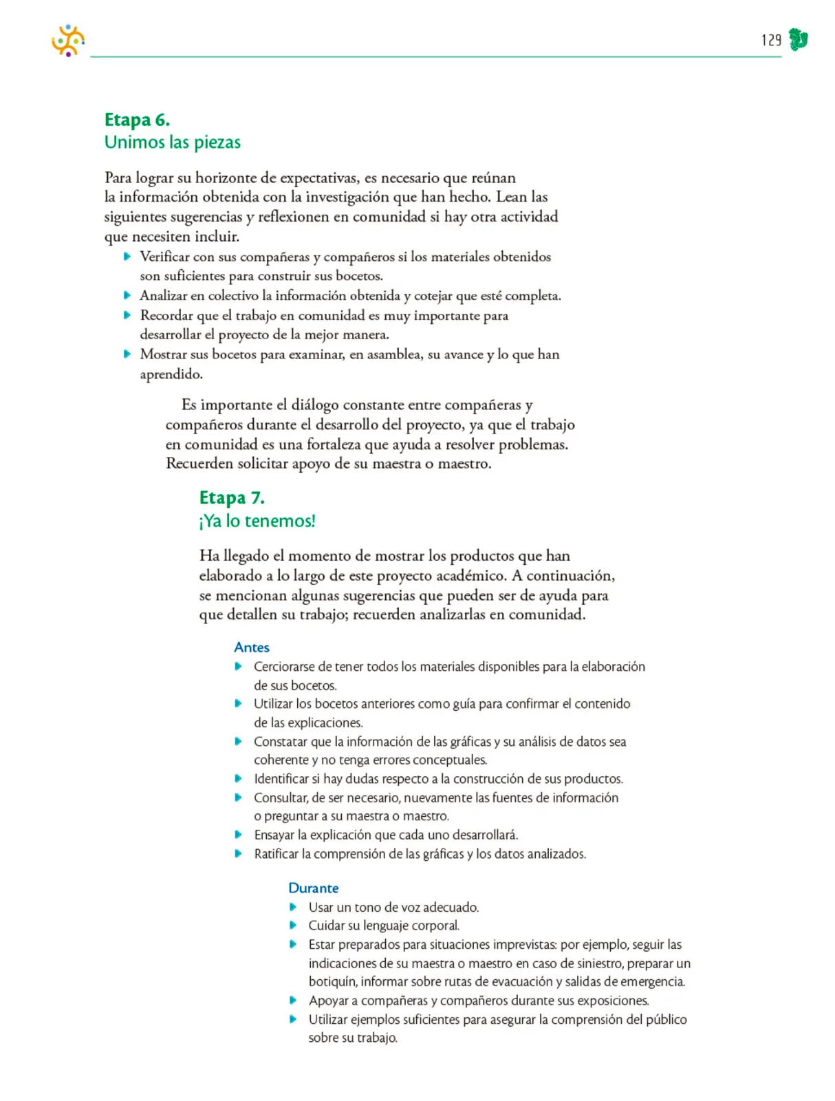 Miniatura página 130 de Colección Nanahuatzin. Nuestro libro de Proyectos.  Tomo II.  Libro de Educación Telesecundaria Grado 3°  Ciclo Escolar 2025 - 2026