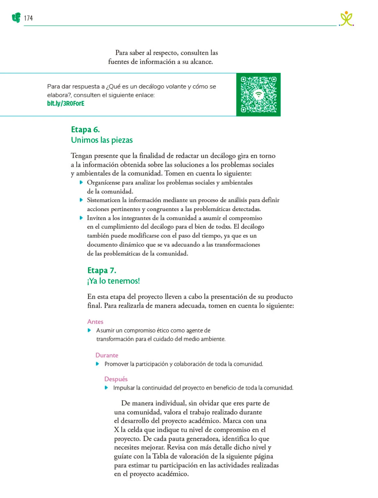 Miniatura página 175 de Colección Ximhai. Nuestro libro de Proyectos.  Tomo II.   Libro de Educación Telesecundaria Grado 1°  Ciclo Escolar 2025 - 2026