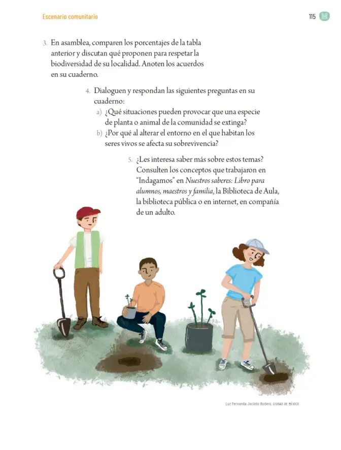 Página 118 de Proyectos Comunitarios. Libro de Educación Primaria Grado 6° Ciclo Escolar 2025 - 2026