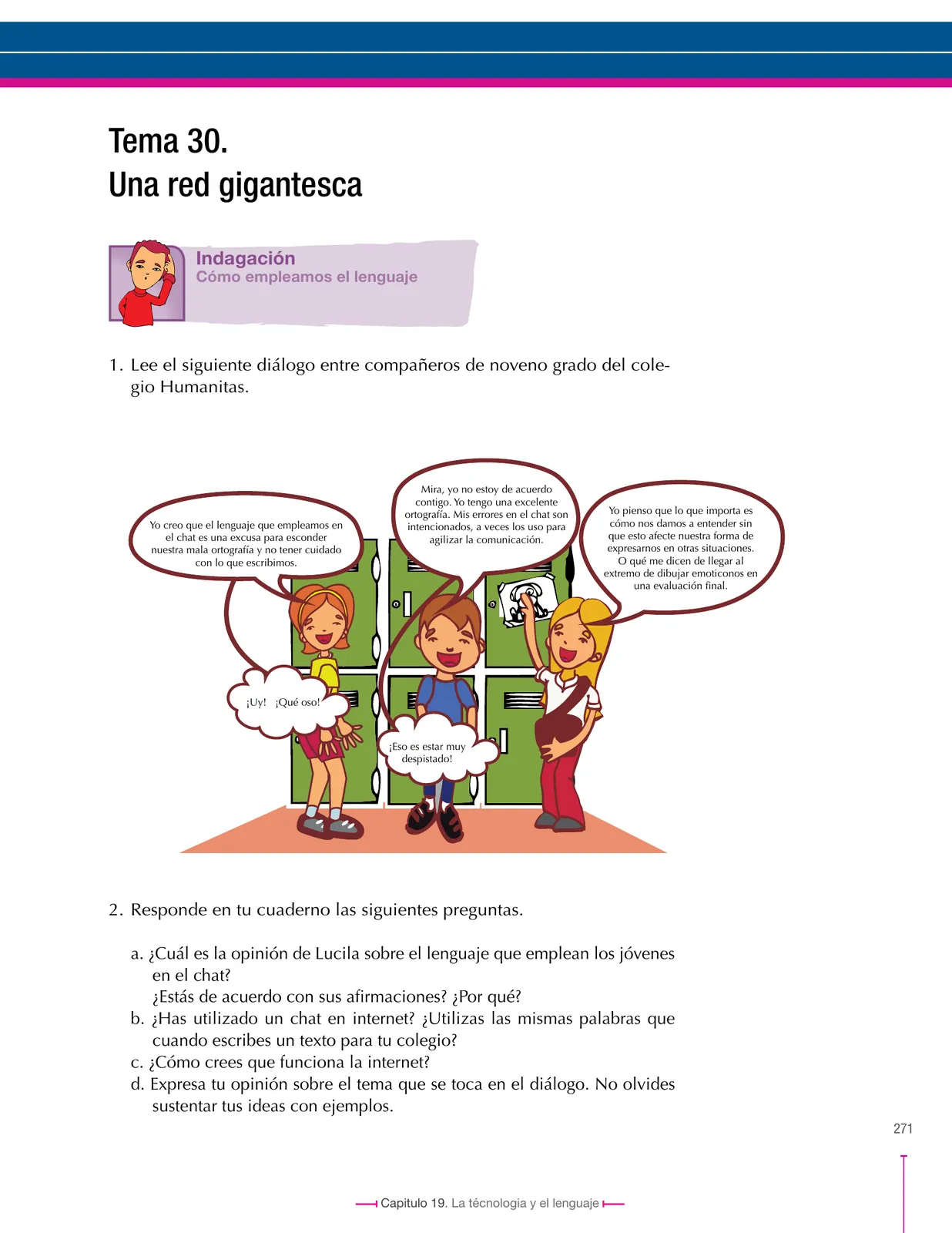 Miniatura página 271 de Lenguaje 9° · Secundaria Activa